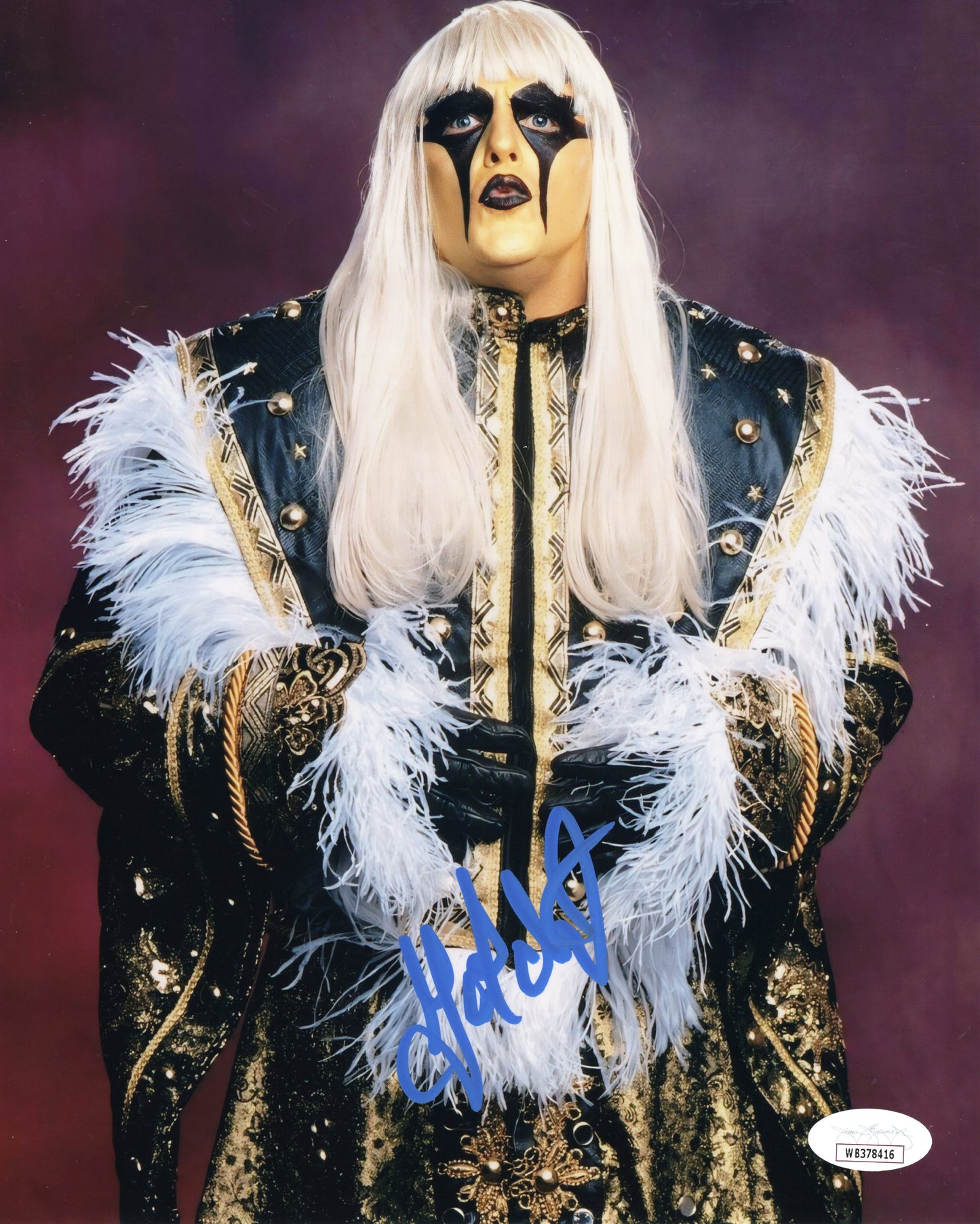 Goldust Dustin Rhodes (8x10 metallic) JSA COA WWE WWF photo signed aut