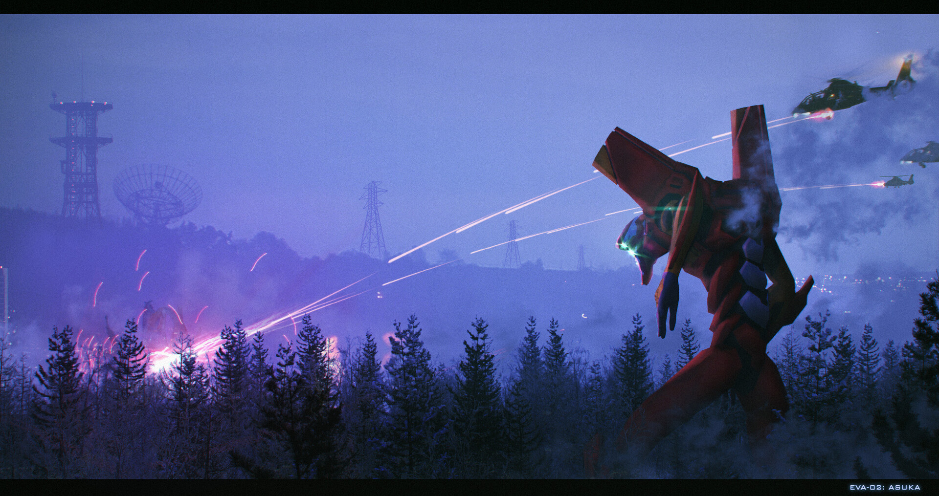 Eva Unit 02. Angel Attack