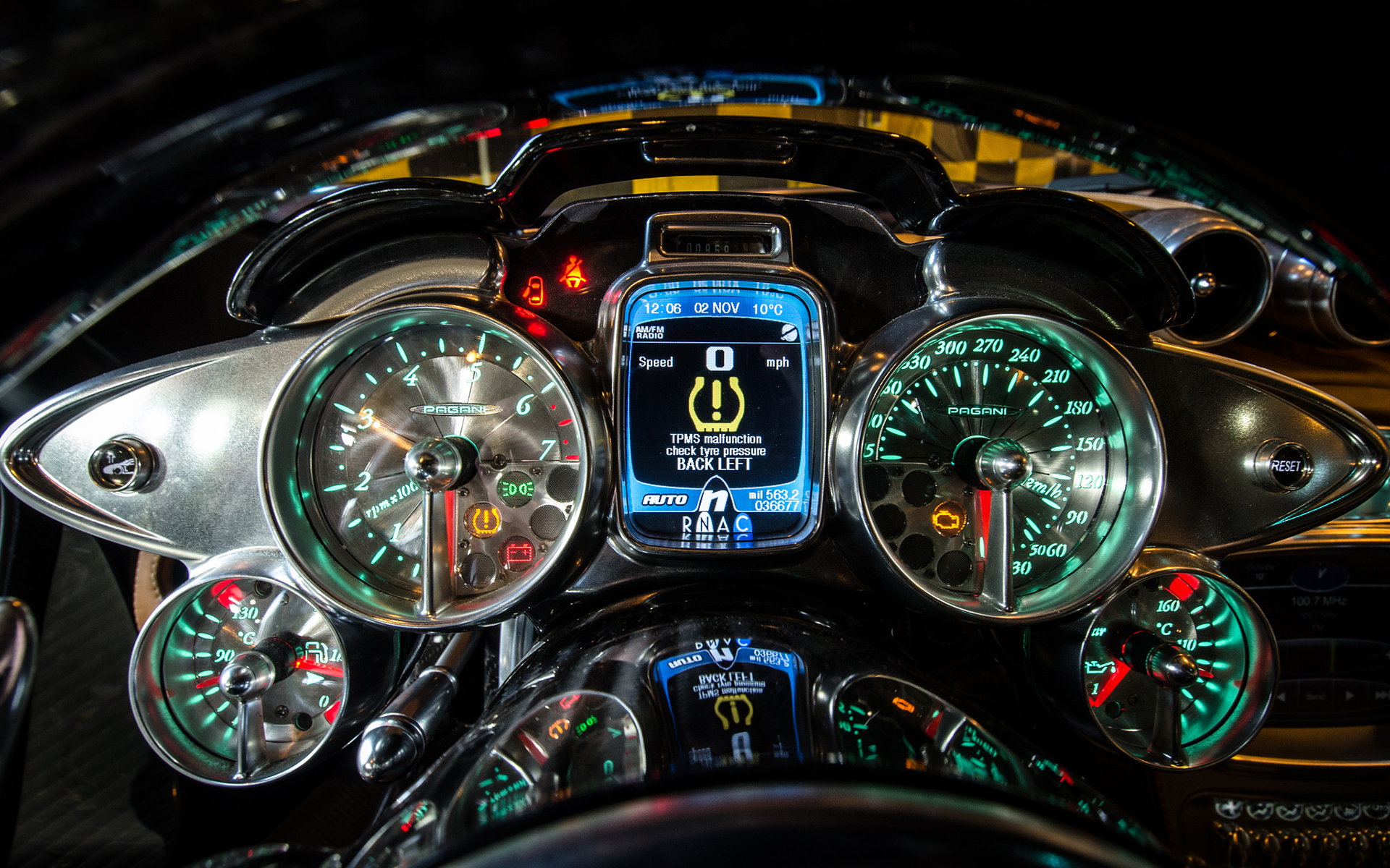 pagani, Huayra, Gauges, Interior, Supercar, Dashboard Wallpaper HD / Desktop and Mobile Background