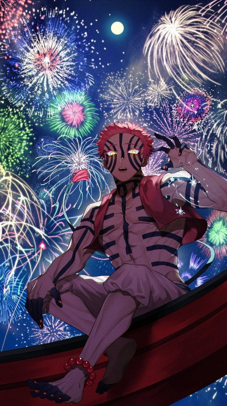 Download Demon Slayer Akaza Of Twelve Kizuki Wallpaper