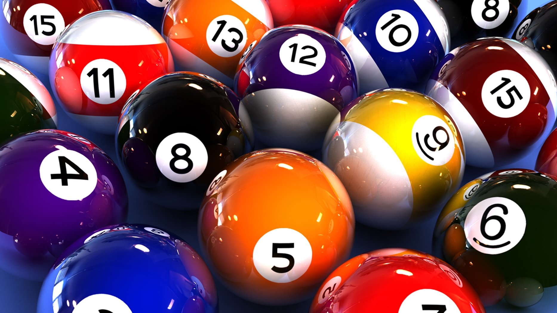 Vibrant Pool Balls HD Wallpaper