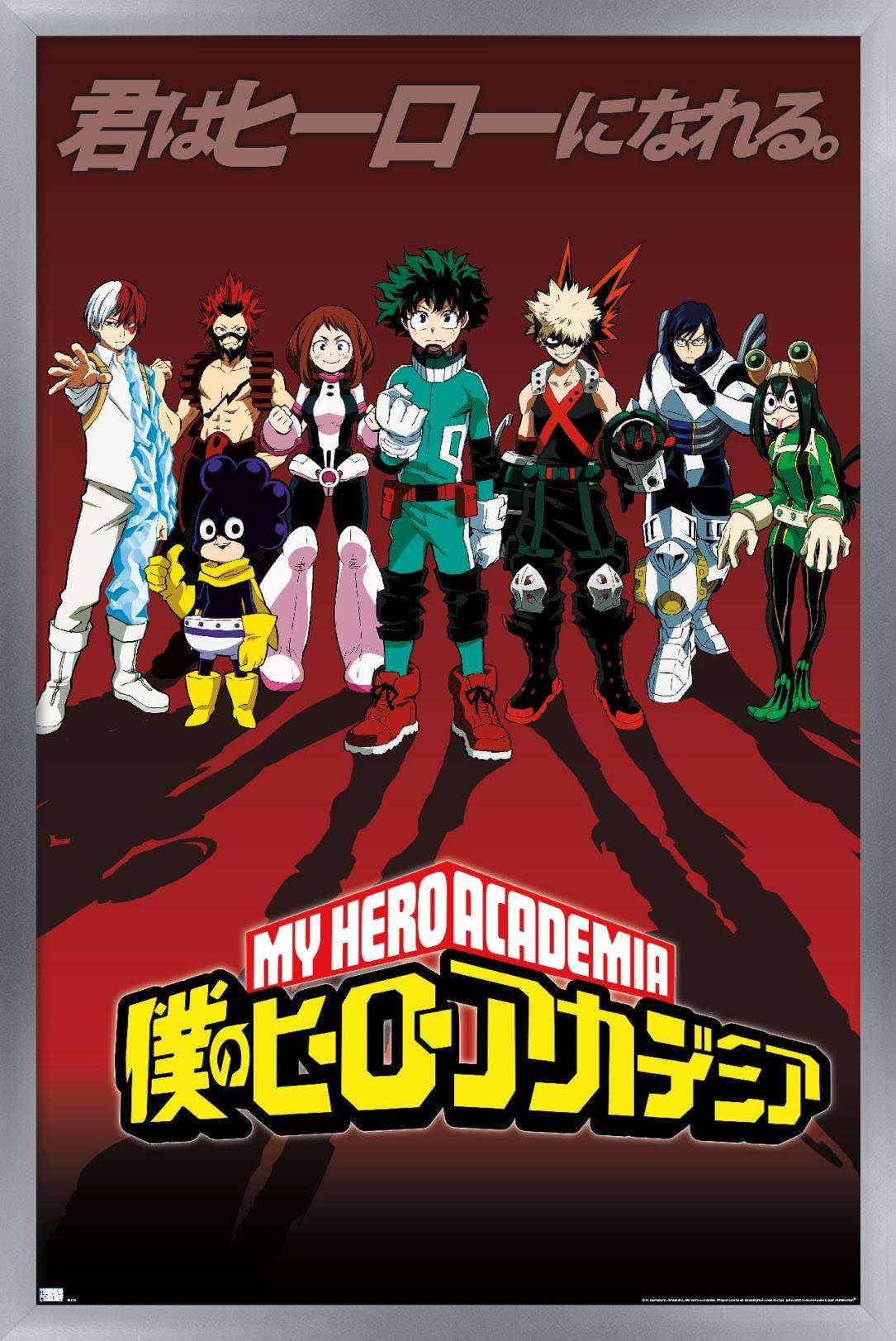 My Hero Academia Pose Wall Poster, 14.725 x 22.375, Framed