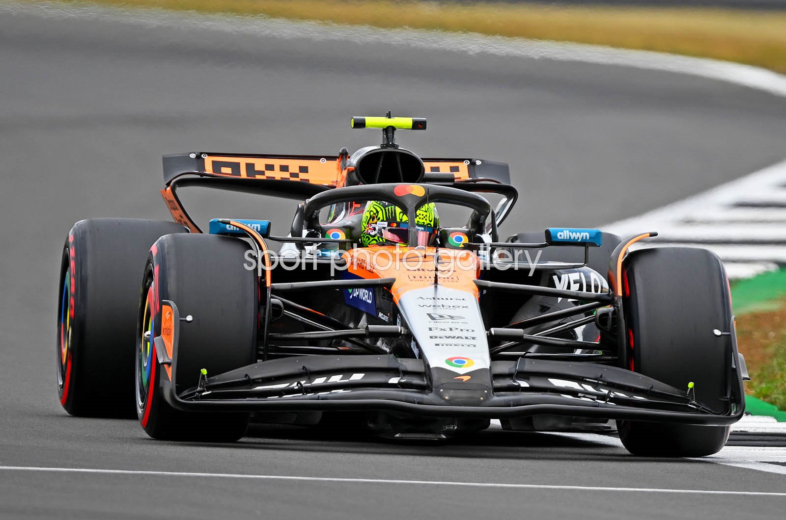 Lando Norris Great Britain drives Mclaren British F1 Grand Prix Silverstone 2025 Image. Motor Racing Posters