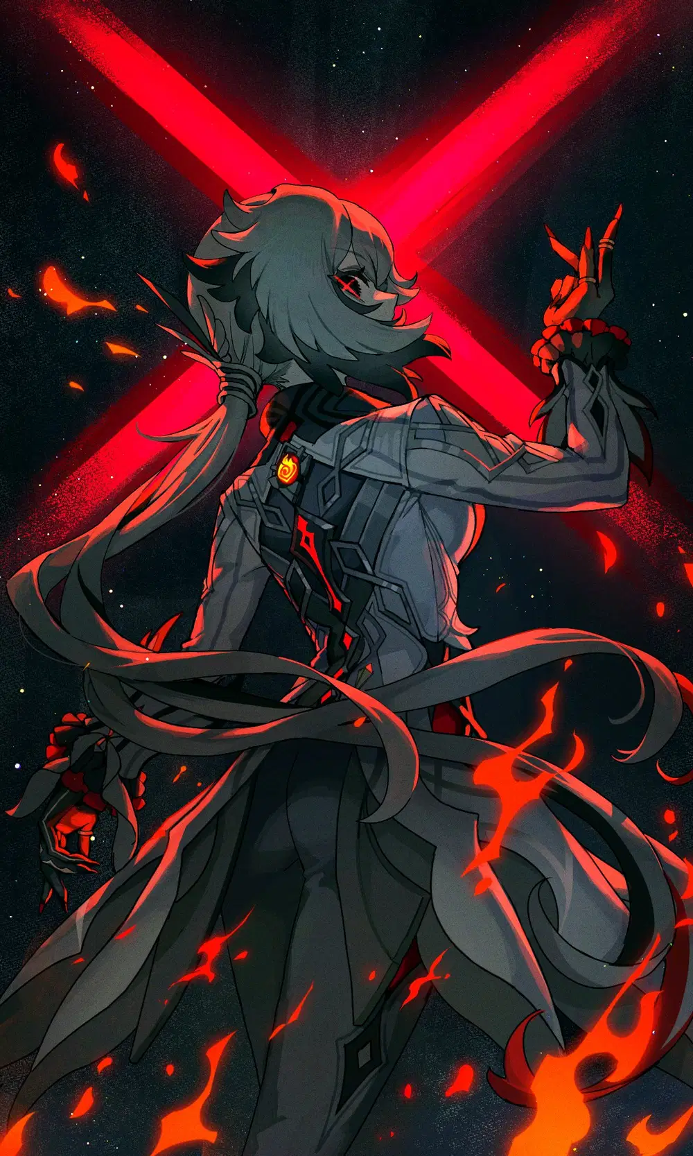 Arlecchino Fan Art/ Wallpaper Genshin Impact