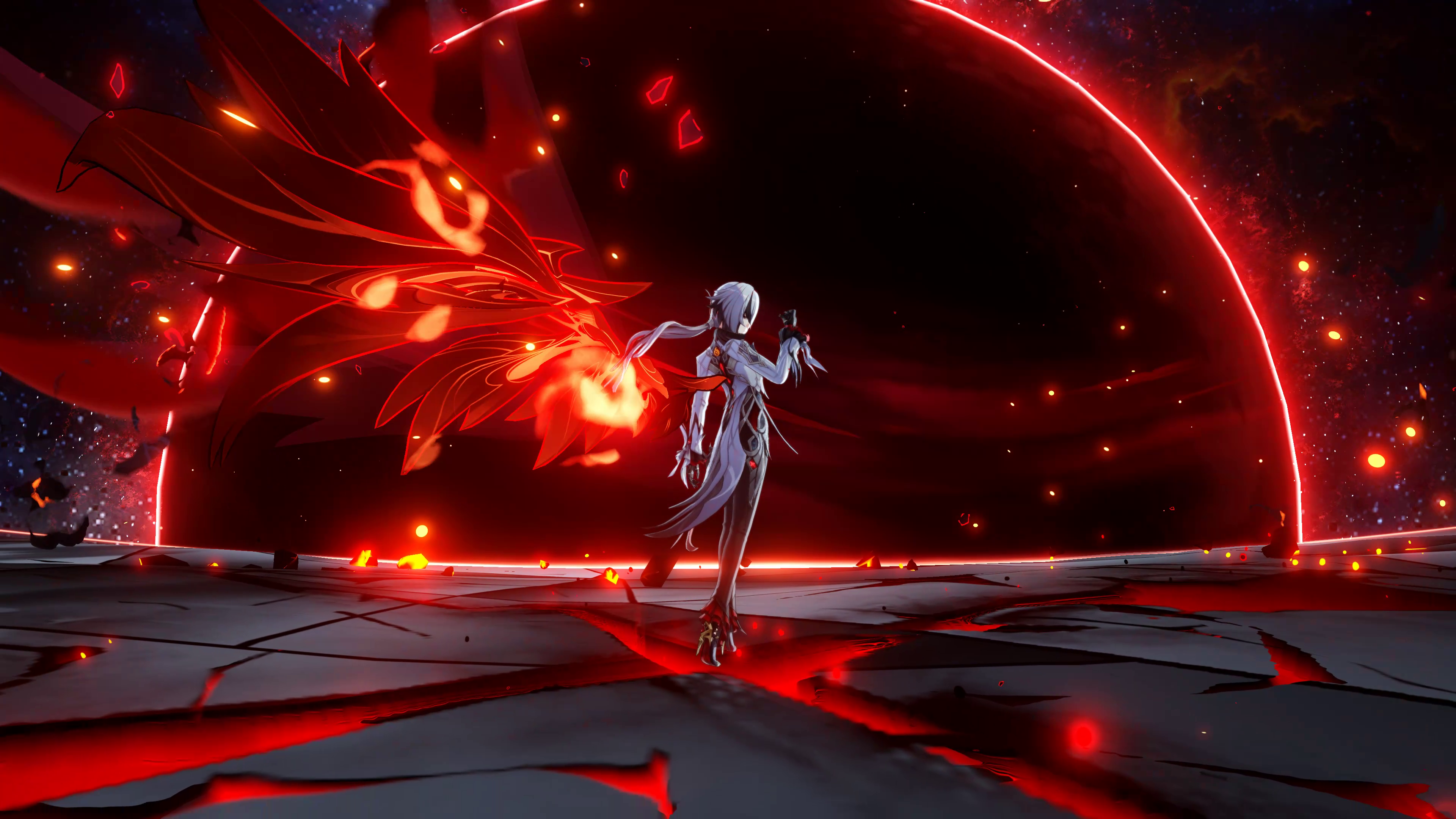 Arlecchino Elemental Burst Wallpaper // 4k​