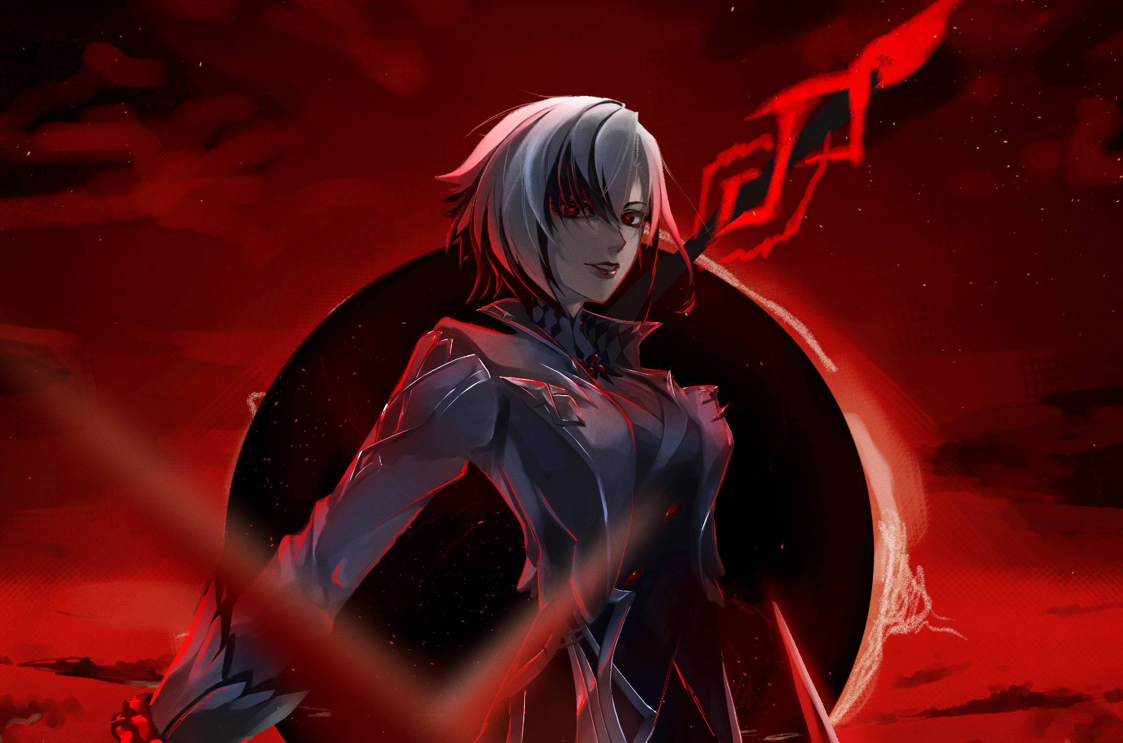 Arlecchino Vibes: Stunning HD Genshin Impact Wallpaper