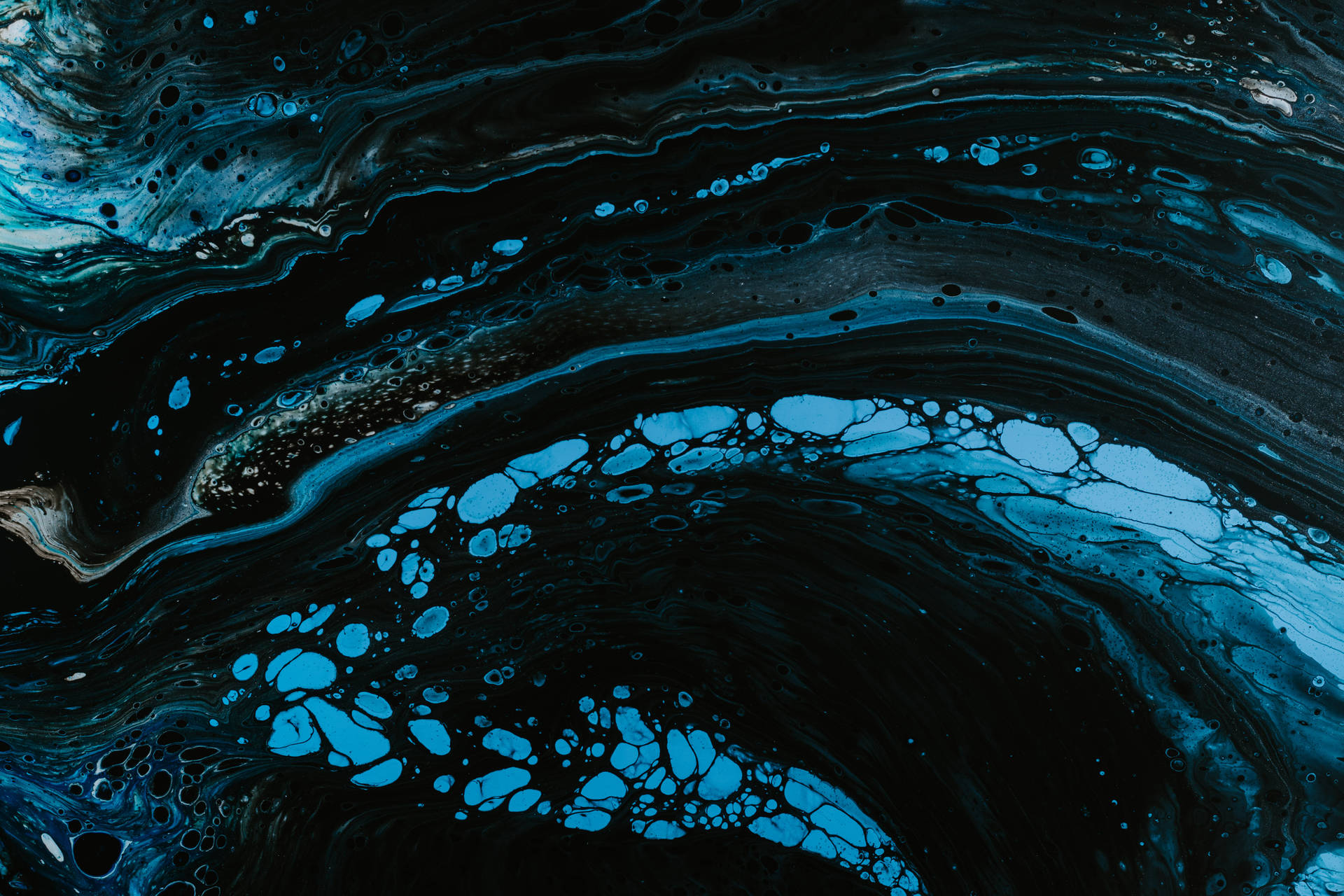 Download Blue And Black Dark Abstract Art Wallpaper