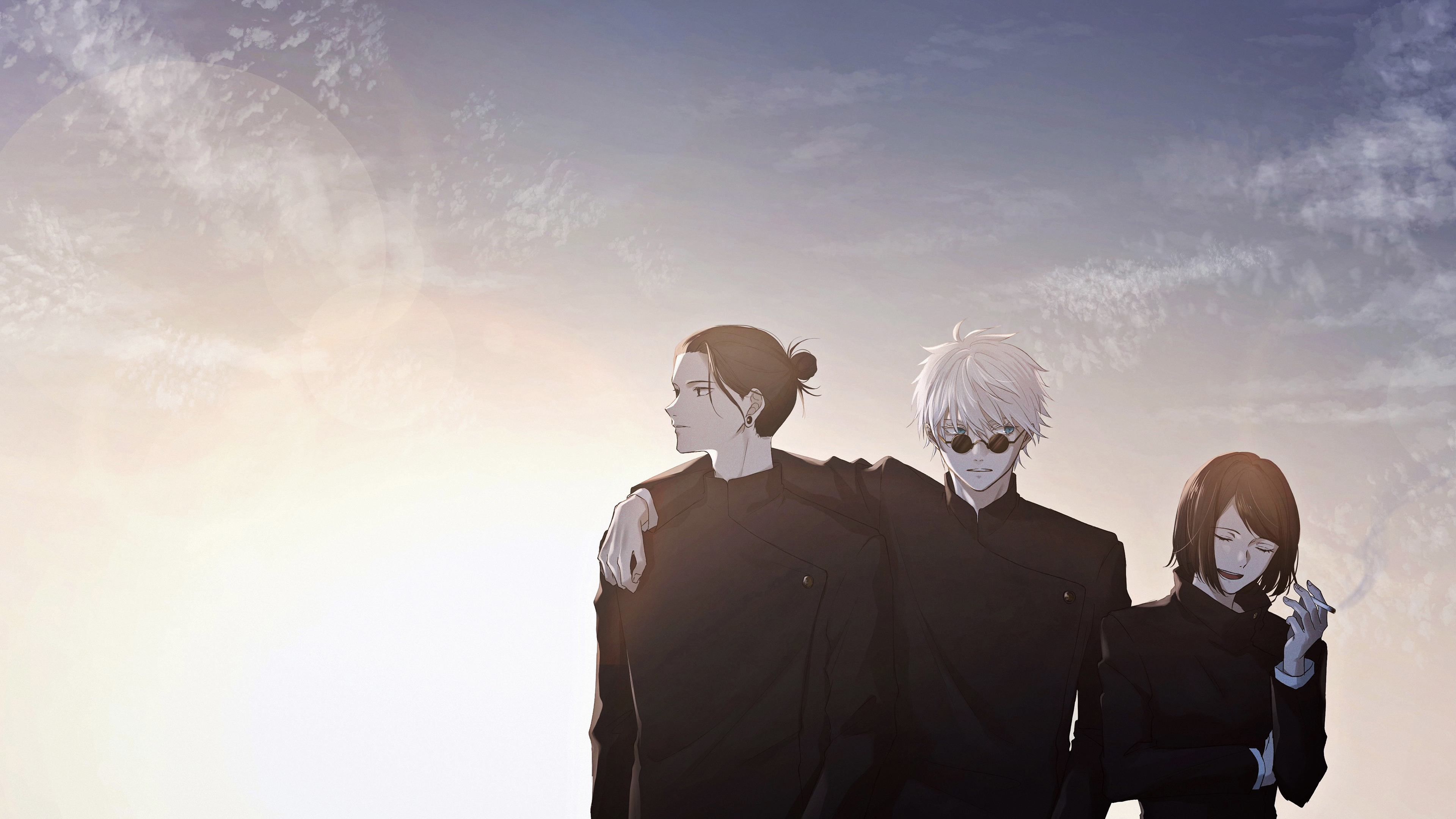 Satoru Gojo Shoko Ieiri Suguru Geto 4K HD Jujutsu Kaisen Wallpaper