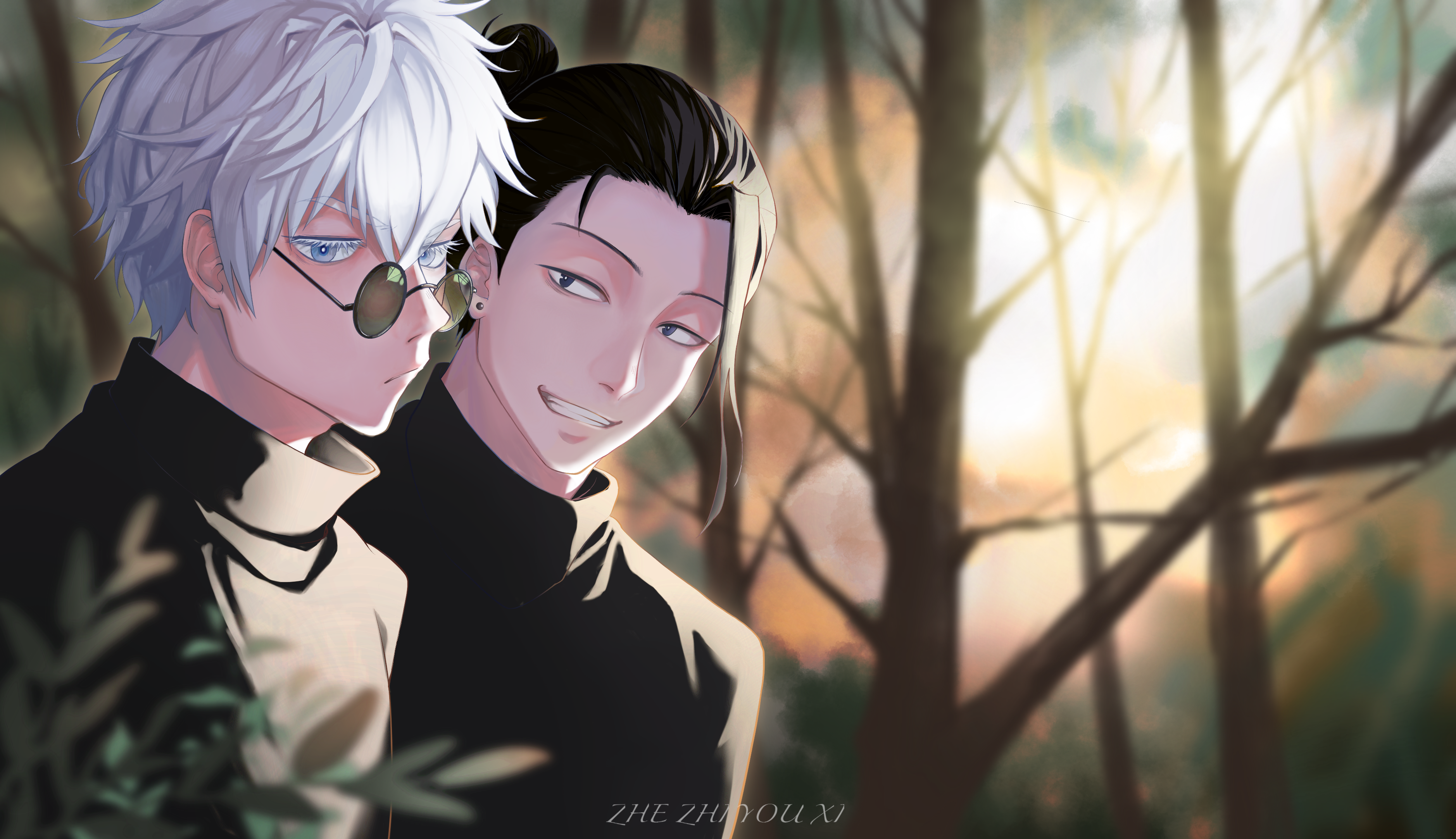 Gojo & Geto HD Anime Wallpaper. Jujutsu Kaisen Duo by 折紙遊戲