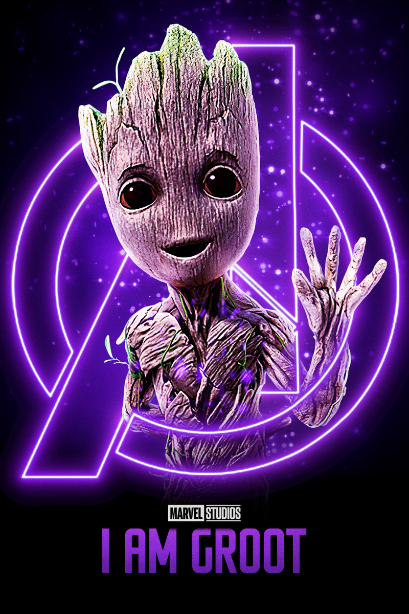 Marvel I Am Groot Metal Poster Vin Diesel 7x11 12x18 C5