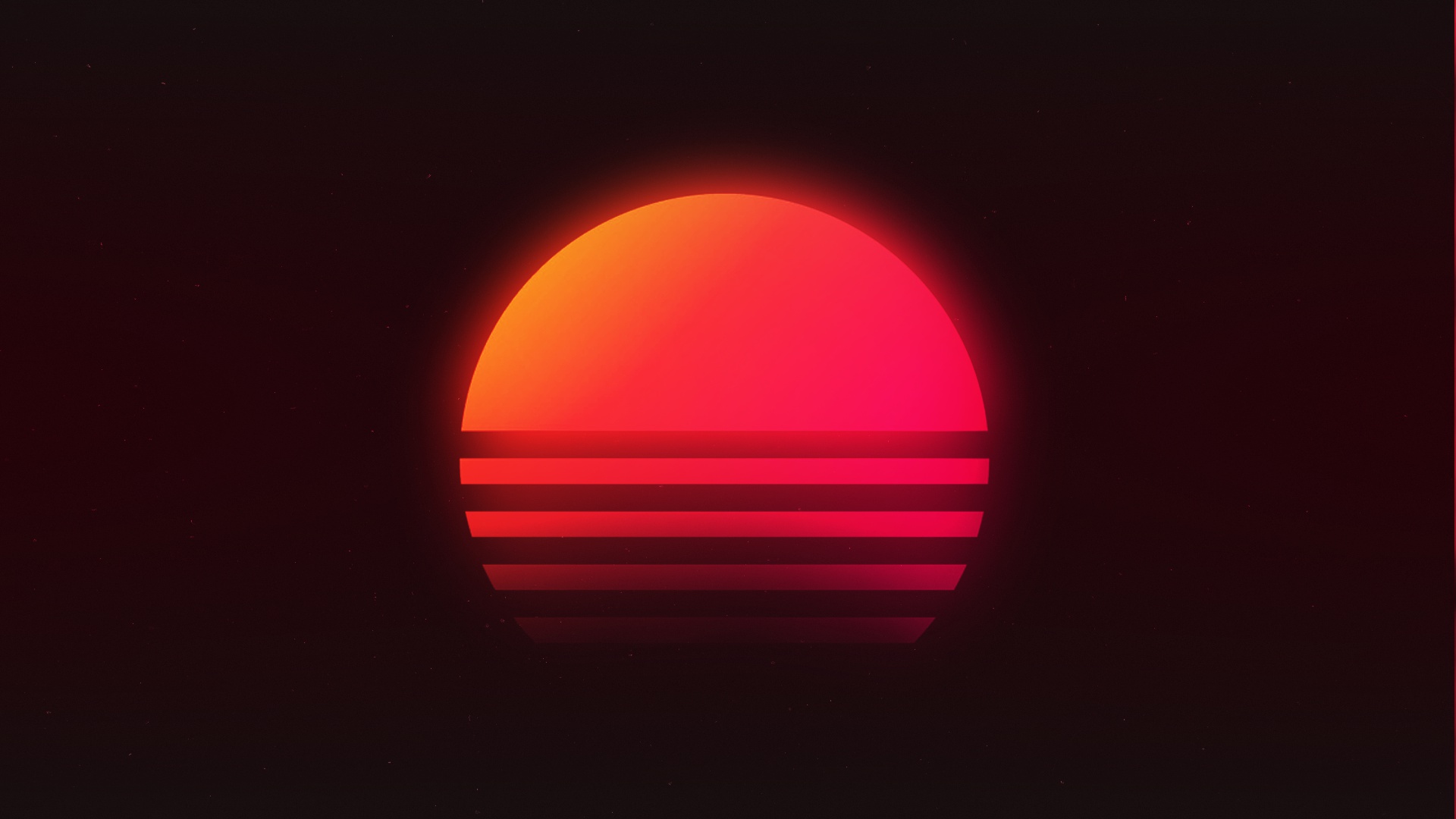 Wallpaper The sun, Music, Star, Background, Neon, 80's, Synth, Retrowave for mobile and desktop, section рендеринг, resolution 1920x1080