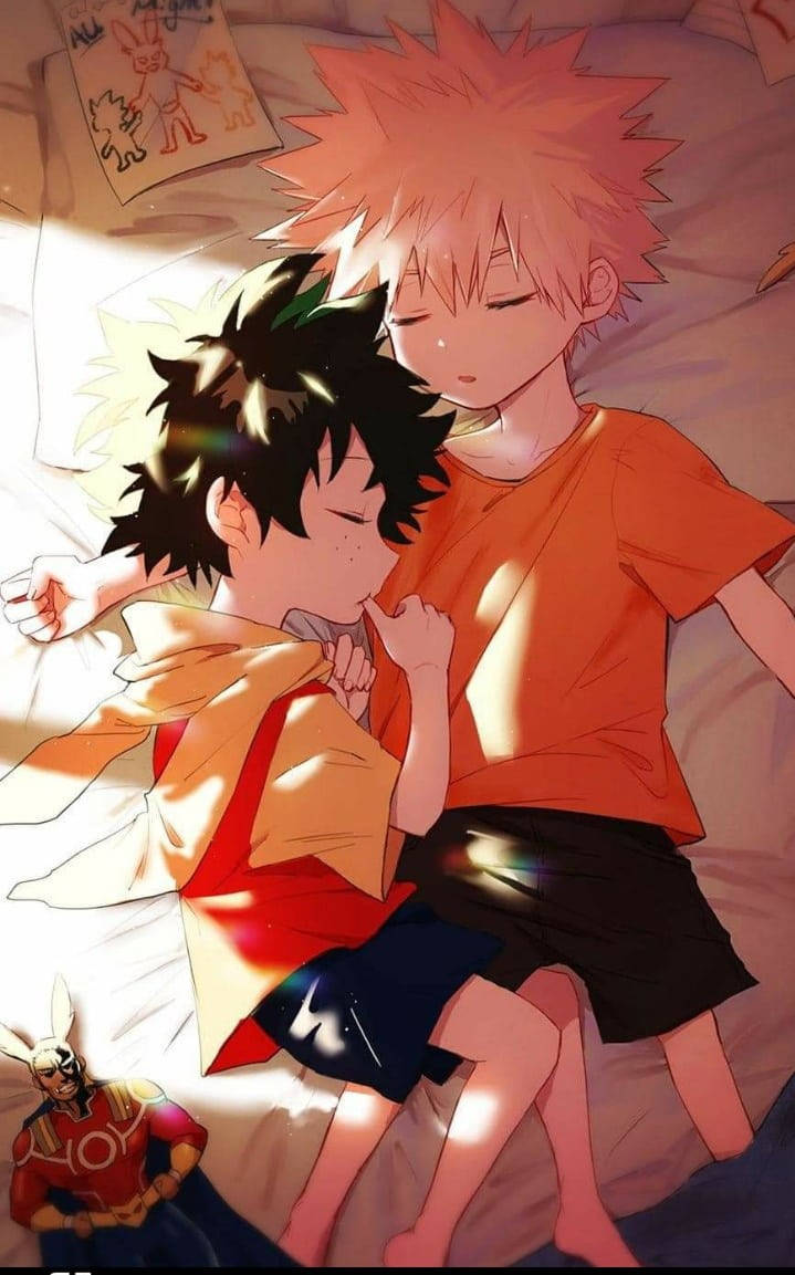 Download Cute Deku And Kaccan Wallpaper