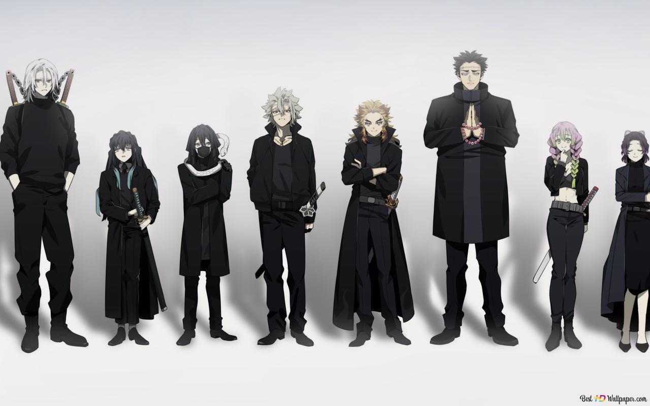 Muichiro tokito mitsuri kanroji giyuu tomioka gyomei himejima kyojuro 2K wallpaper download