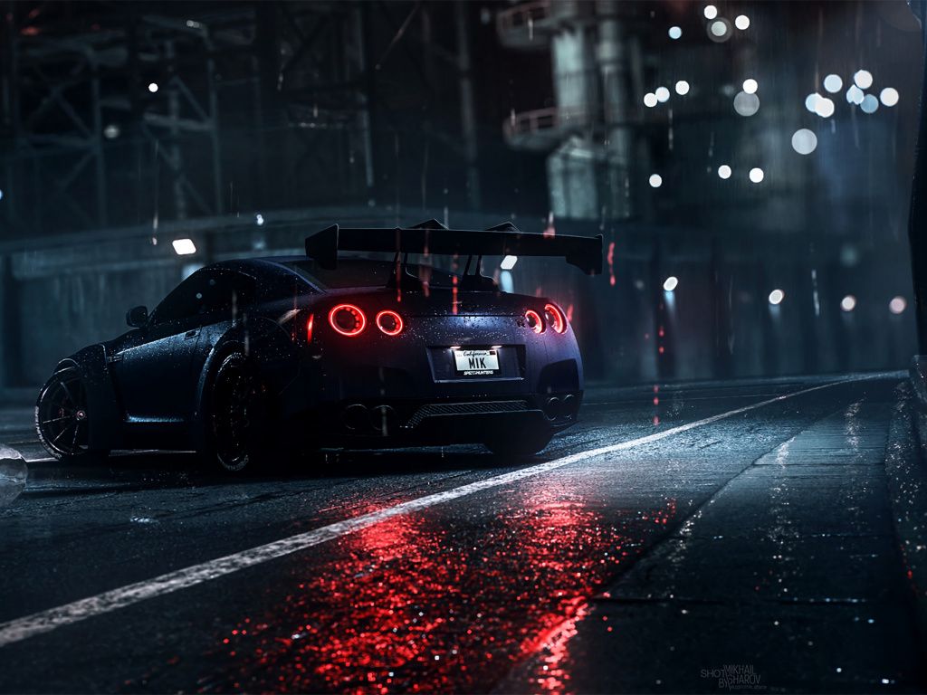 Nissan GT R, Sportscar, Art Wallpaper