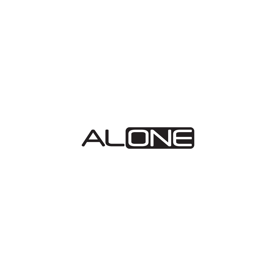 Logo design for a menswear brand named ALONE. They wanted an emphasis at ONE in the name. What do you guys think about the design?