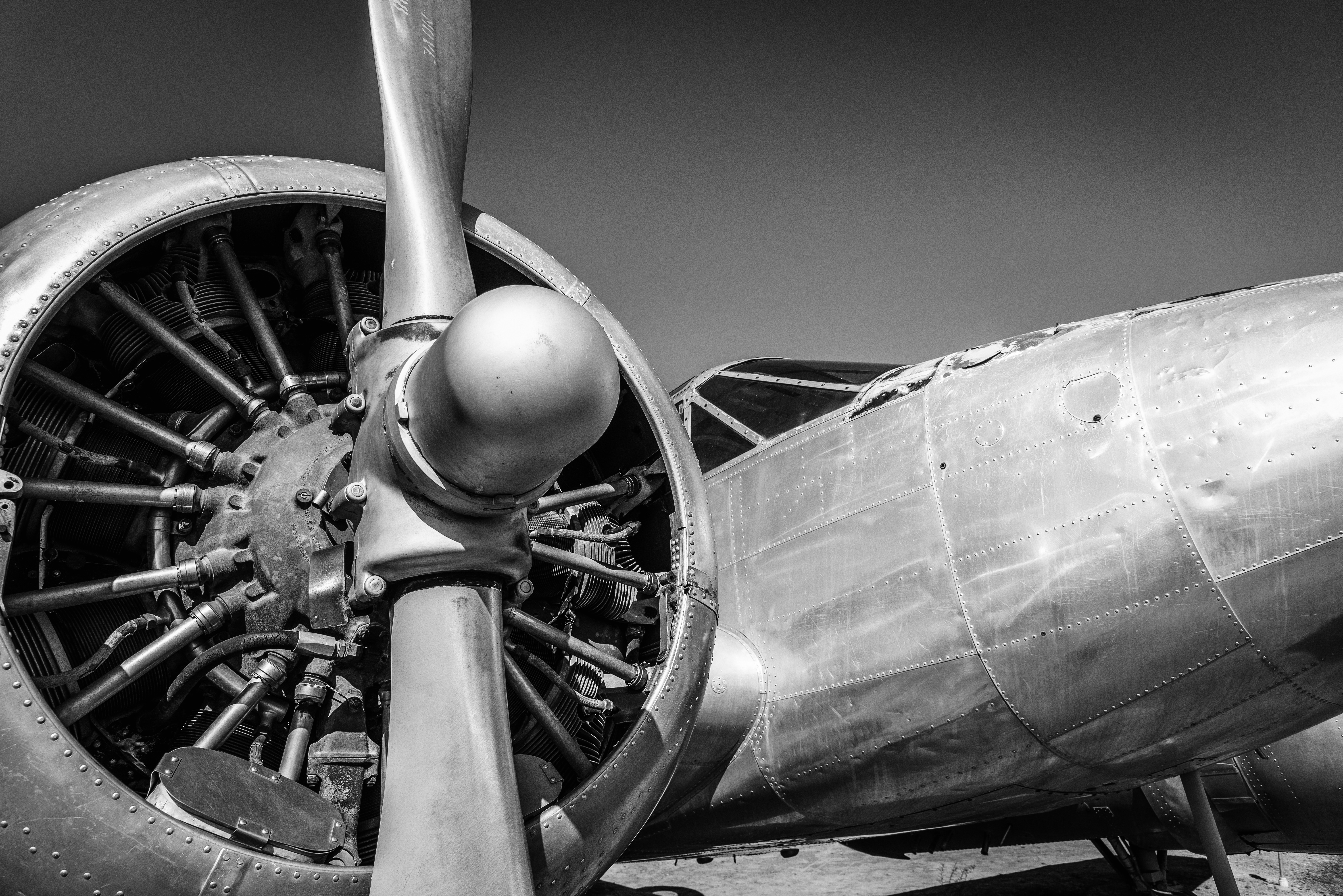 Wallpaper metal, plane, engine, propeller for mobile and desktop, section авиация, resolution 6016x4016