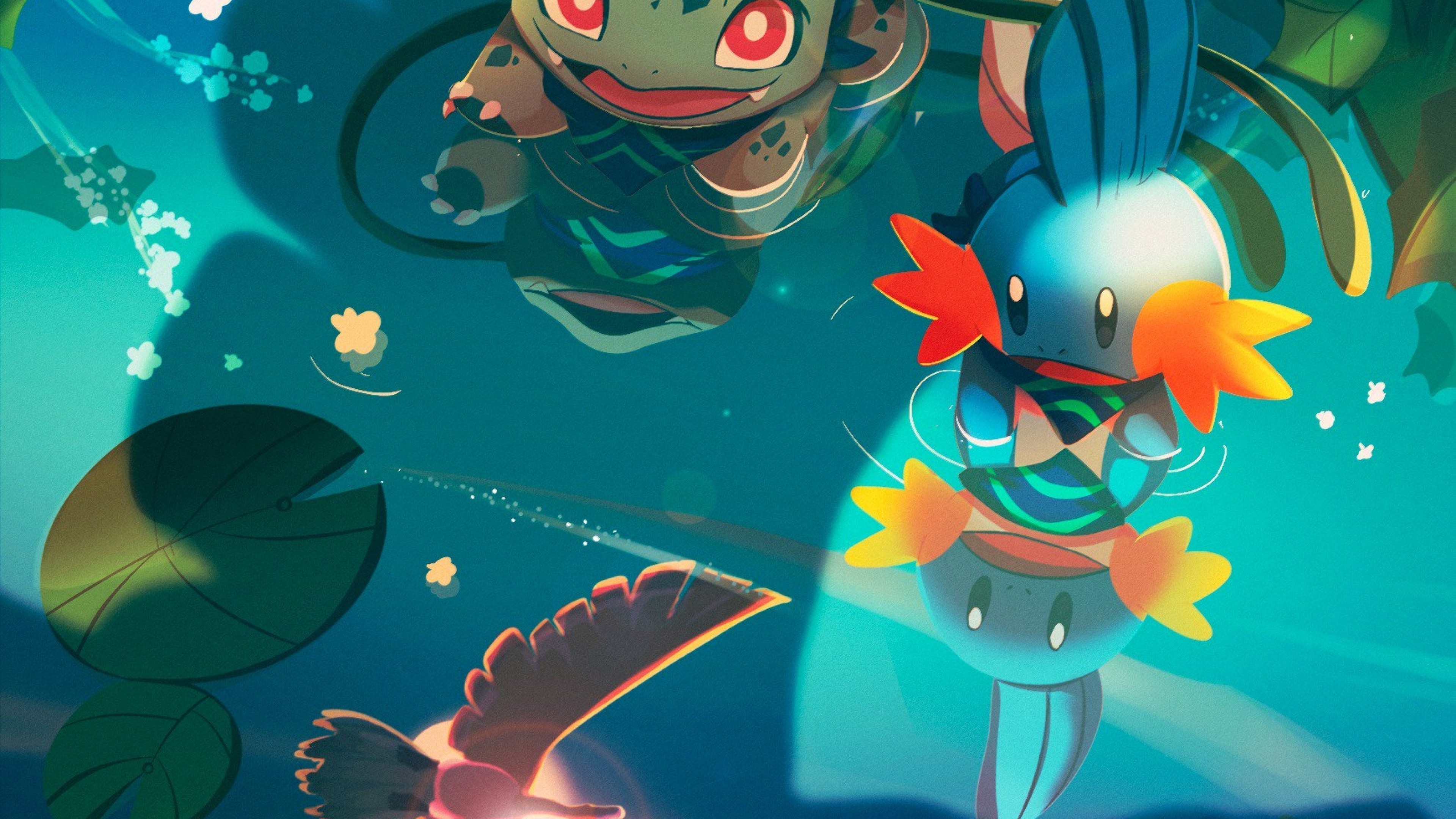 Phone wallpaper: Mudkip (Pokémon), Anime, Pokémon, Bulbasaur (Pokémon) 1506841