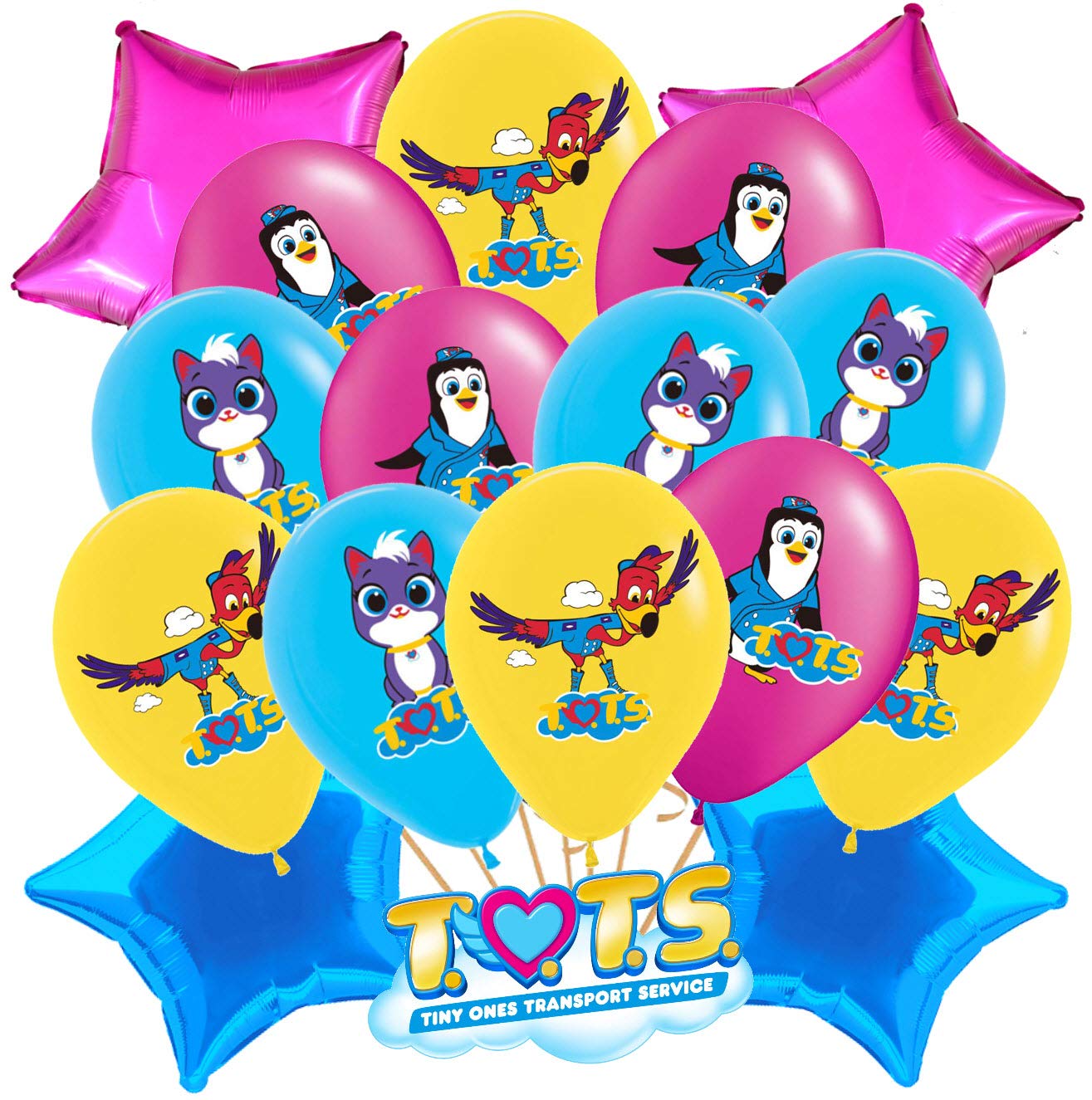 16pc Latex Little Tots T O T S Balloons Party
