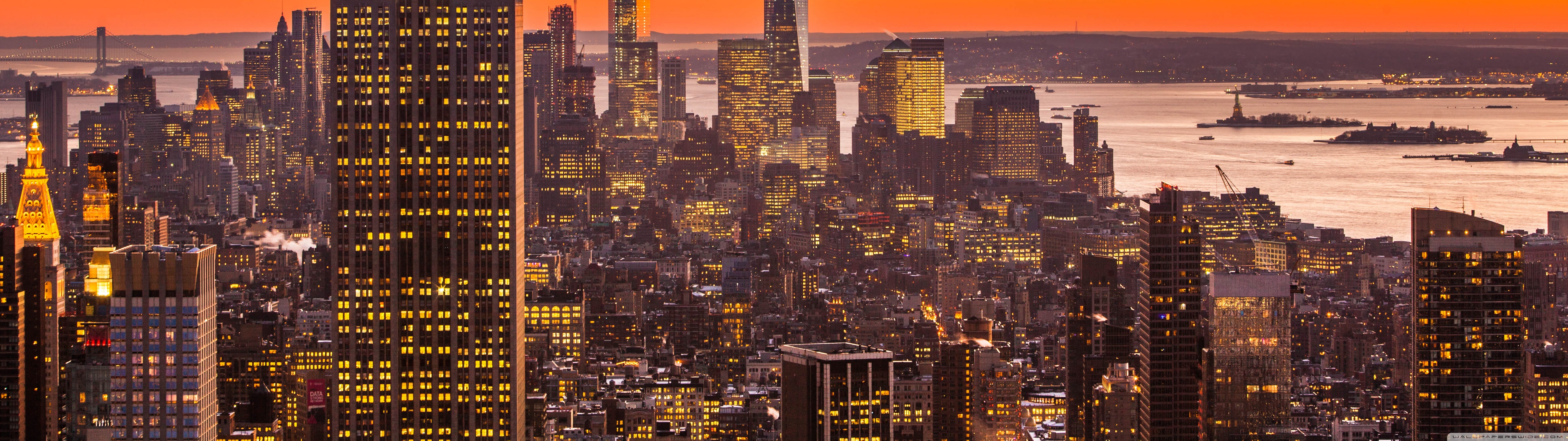 New York City Aerial View 4K UHD Wallpaper for UltraHD Desktop and TV, Widescreen and UltraWide Display, Dual Monitor, Smartphone and Tablet Devices