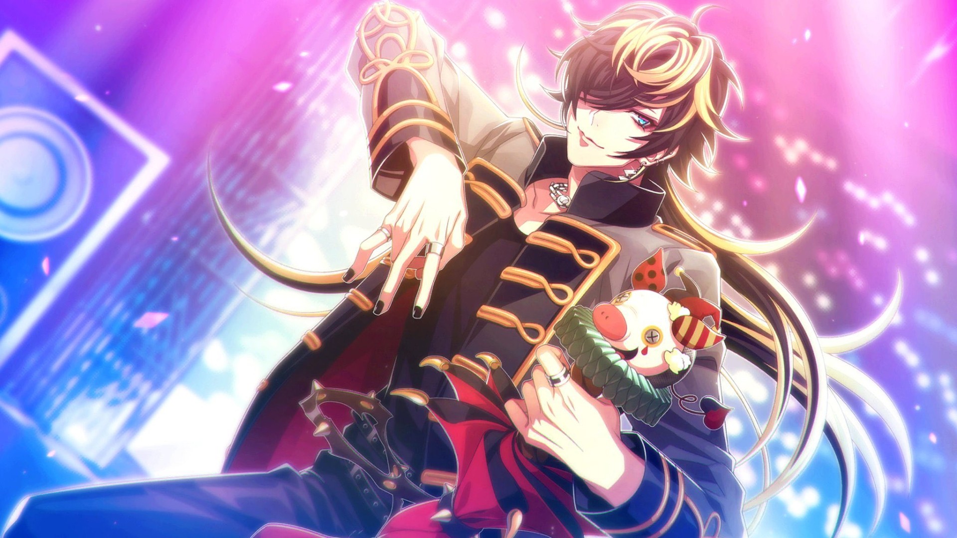 Pink Background Hypnosis Mic Jyushi Aimono HD Anime Boy Wallpaper