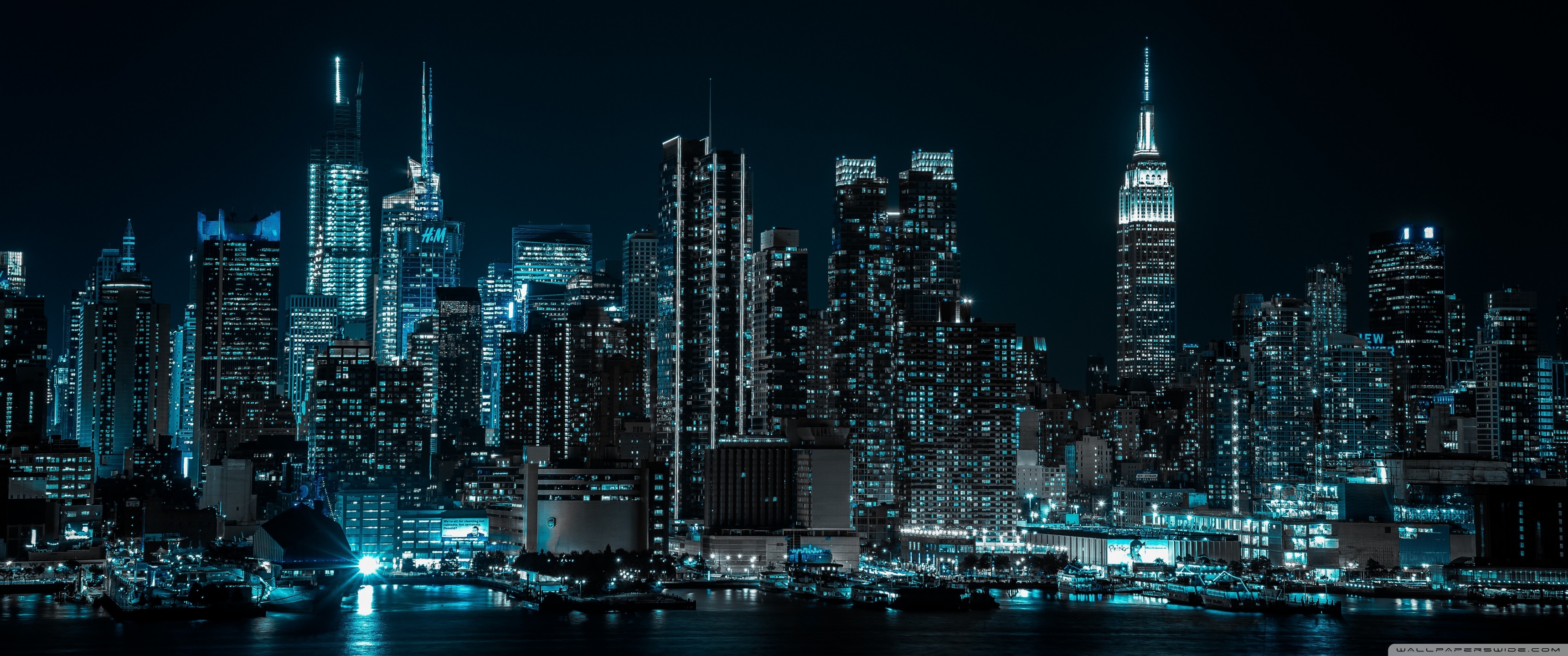 City Night 4K UHD Wallpaper for UltraHD Desktop and TV, Widescreen and UltraWide Display, Dual Monitor