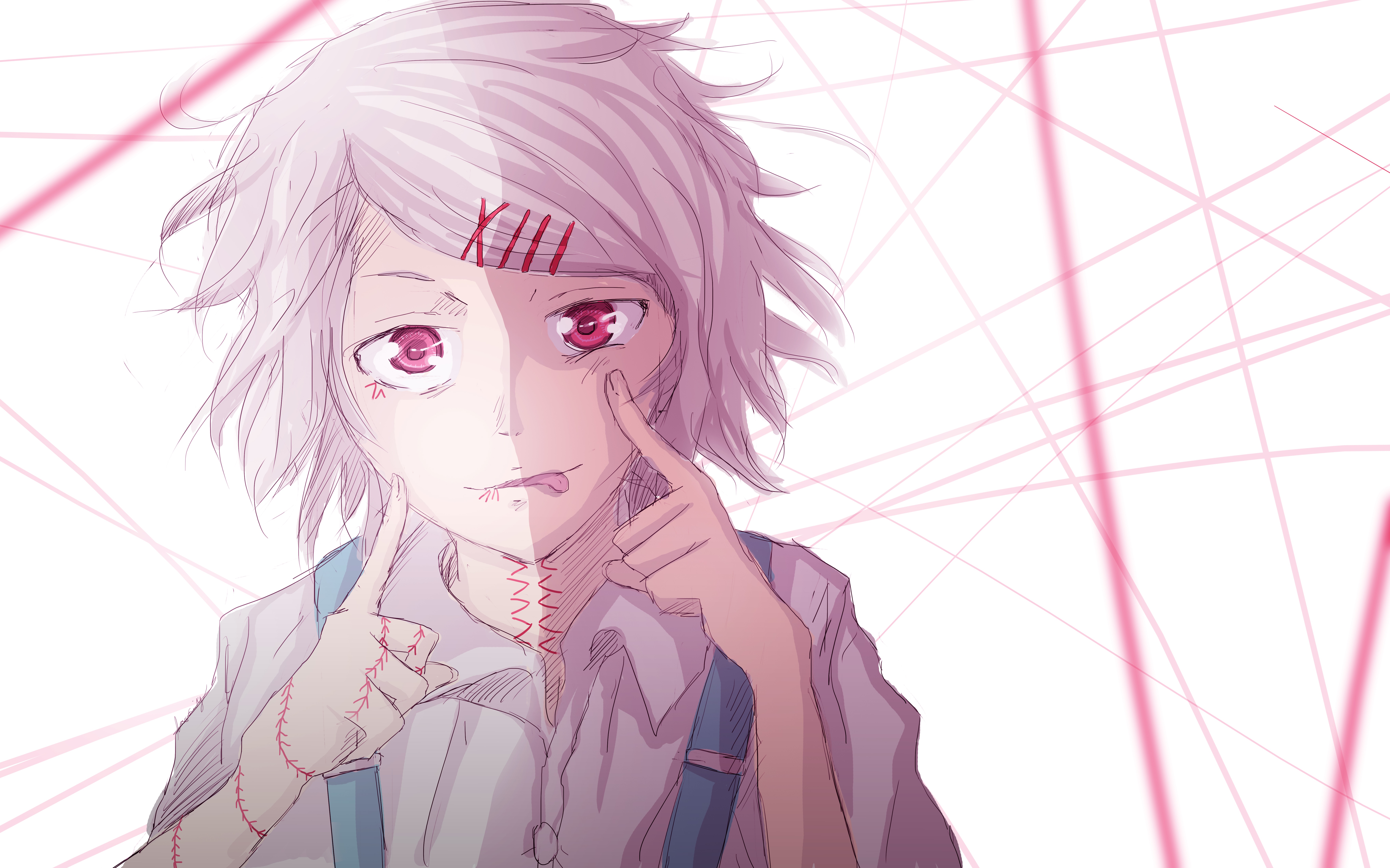 Wallpaper Male Anime Character With Pink Hair, Background Free Image