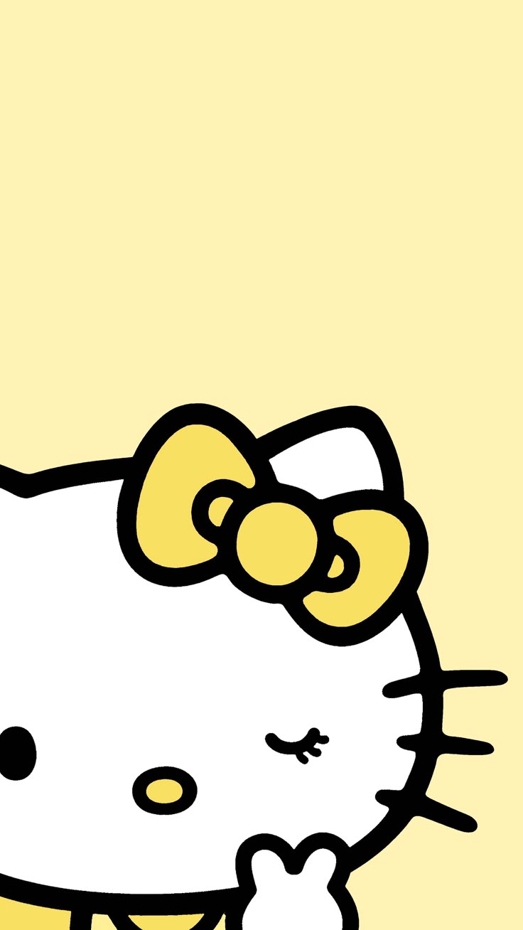cute hello kitty selfie wallpaper yellow