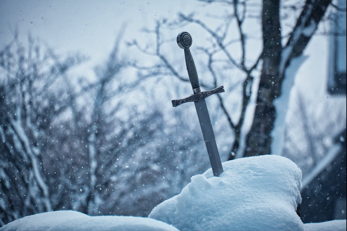 Medieval Sword in Snow · Free