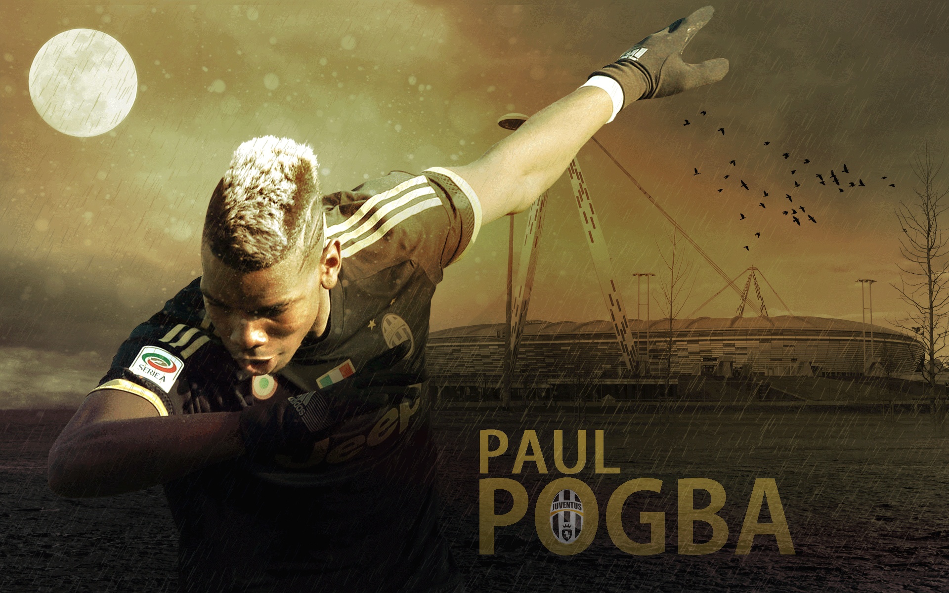 Wallpaper wallpaper, sport, stadium, football, player, Juventus FC, Juventus Stadium, Paul Pogba for mobile and desktop, section спорт, resolution 1920x1200