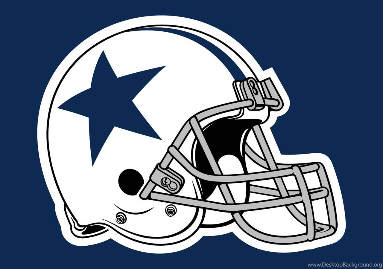 Download Dallas Cowboys Logo With White Helmet Wallpaper