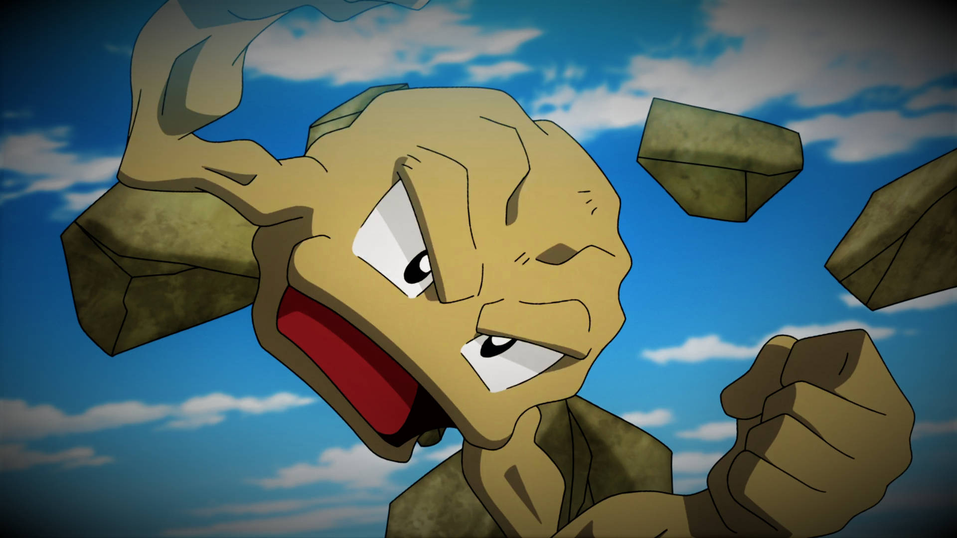 Download Geodude With Rocks In The Air Wallpaper