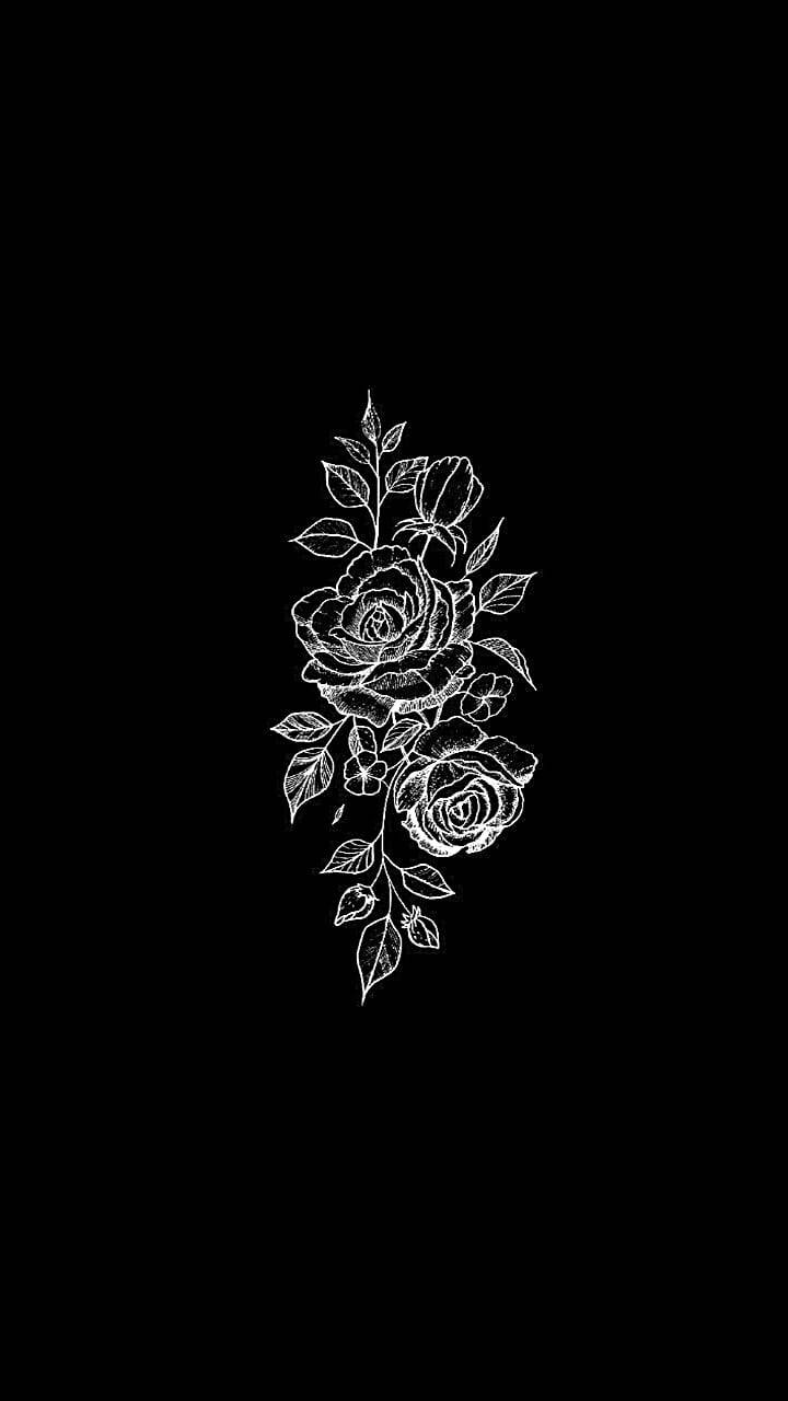 Download Black And White Flower Many Roses Art Wallpaper