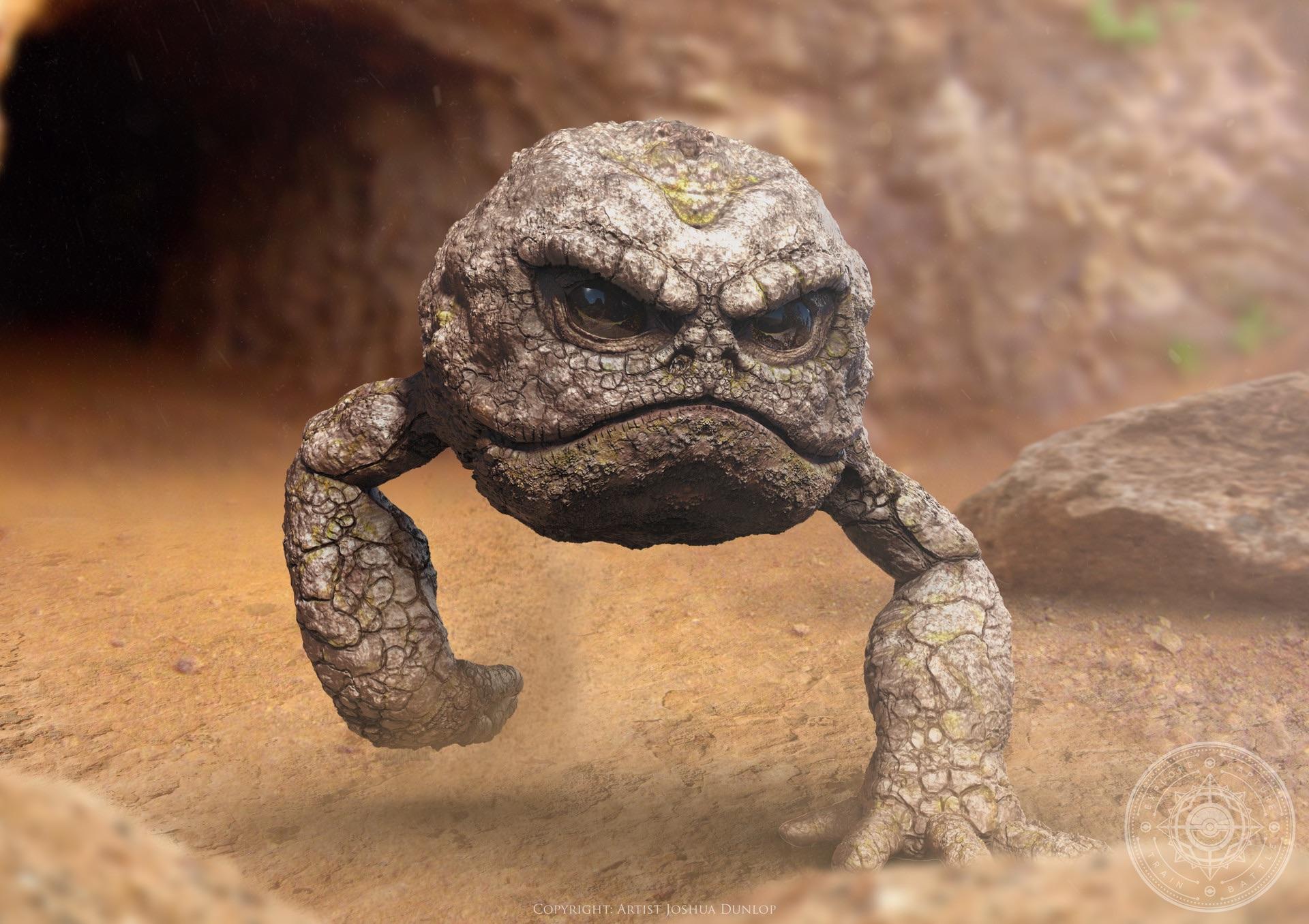 Geodude in 4K looks menacing