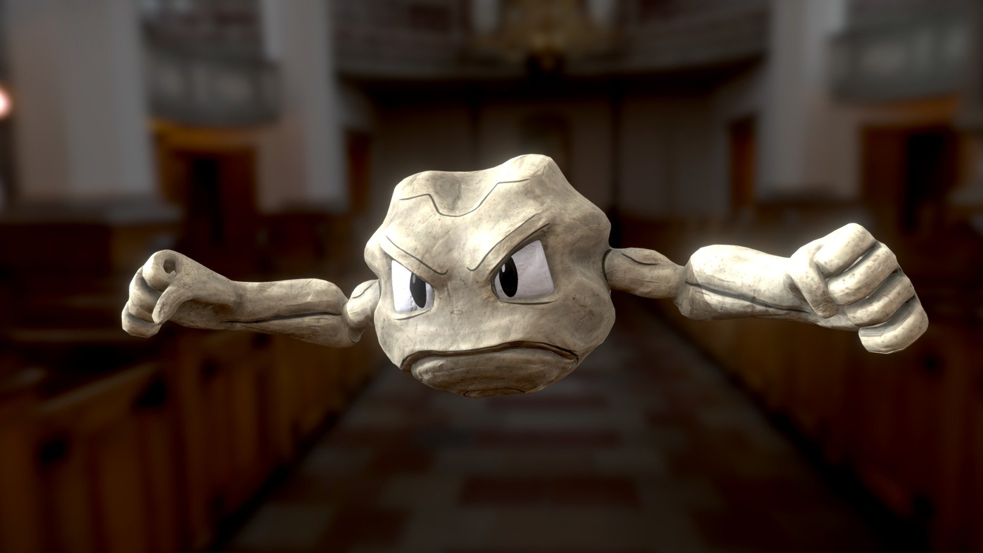 Geodude Pokemon Free 3D model by Ankush Gupta [6ef171b]