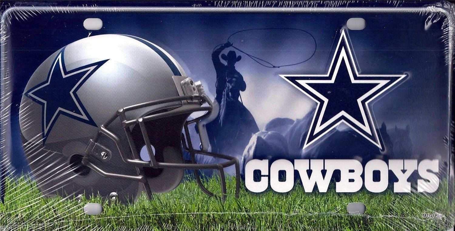Dallas Cowboys Helmet Logo Novelty Metal License Plate. K Luvs Plates & Signs