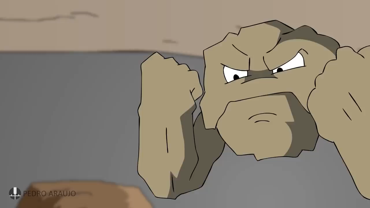 Brock's Geodude. Pokémon Pedro Animation