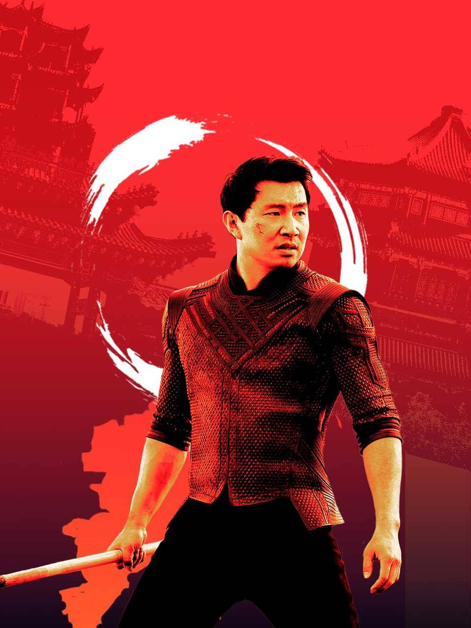 Download Shang Chi Traditional Red Poster Wallpaper