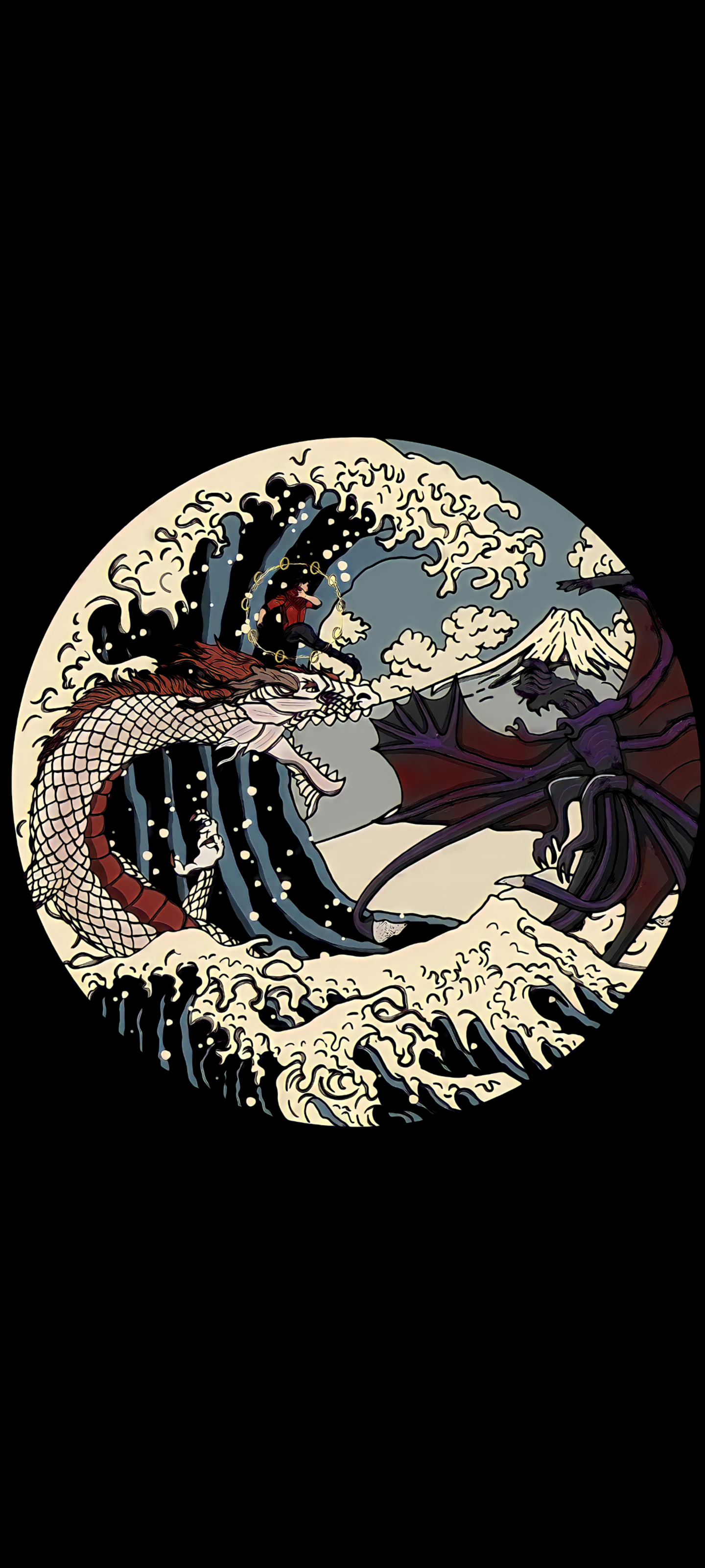 Shang Chi, The Fight Great Wave (1440x3200)