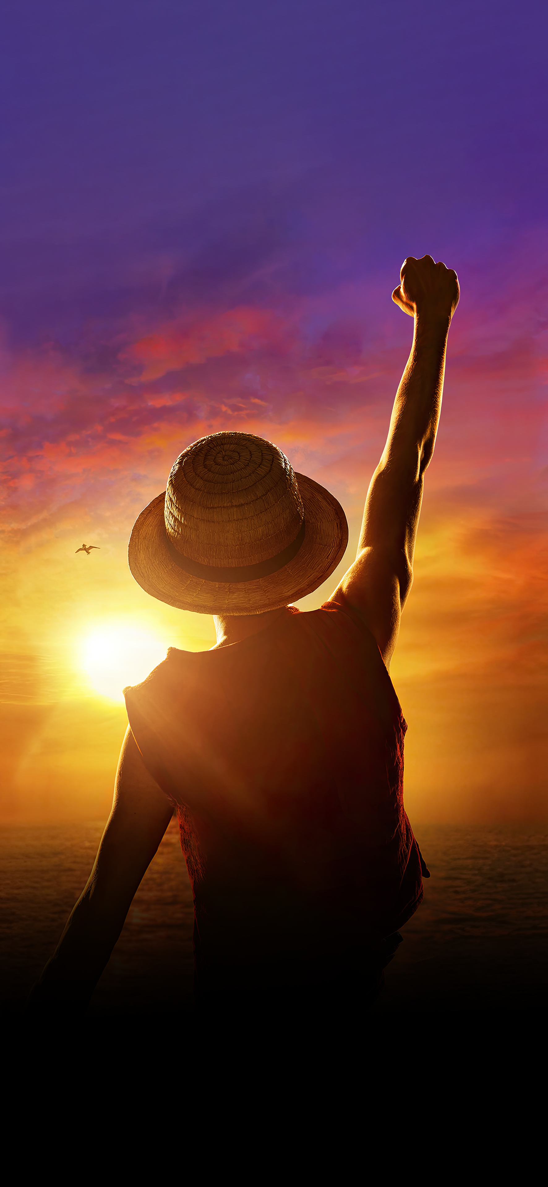 Removed the text from the new Netflix One Piece poster to make a mobile wallpaper