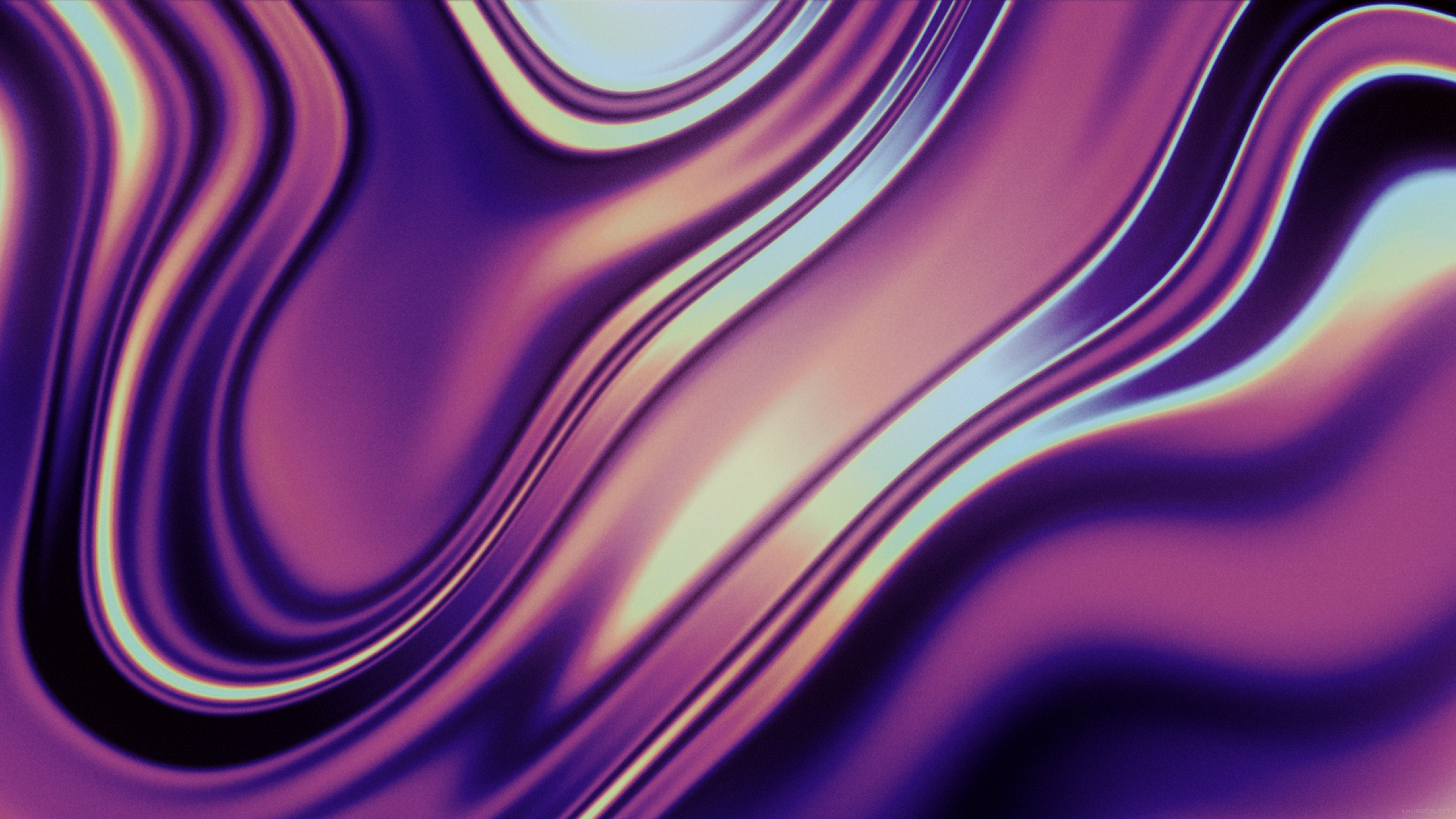 Purple Abstract Waves 5K Wallpaper