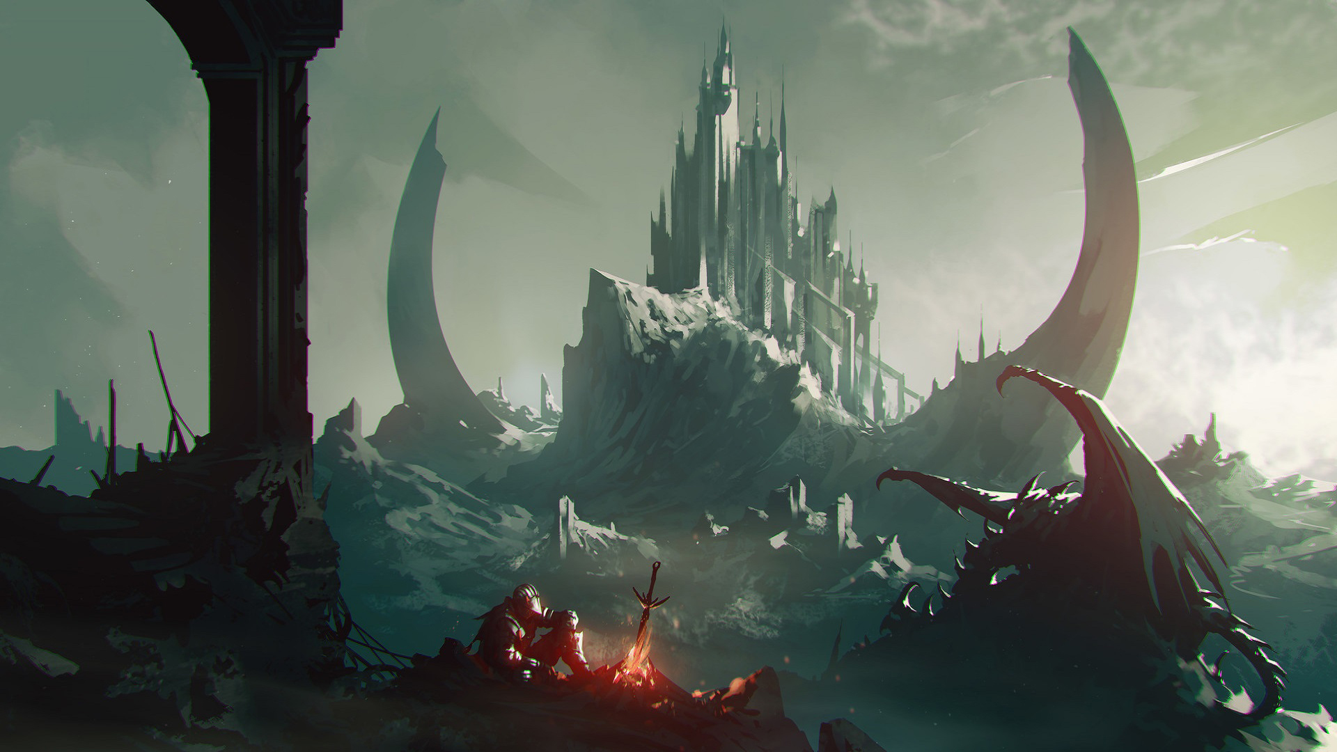 Dark Souls Dragon Fantasy Landscape HD Games Wallpaper