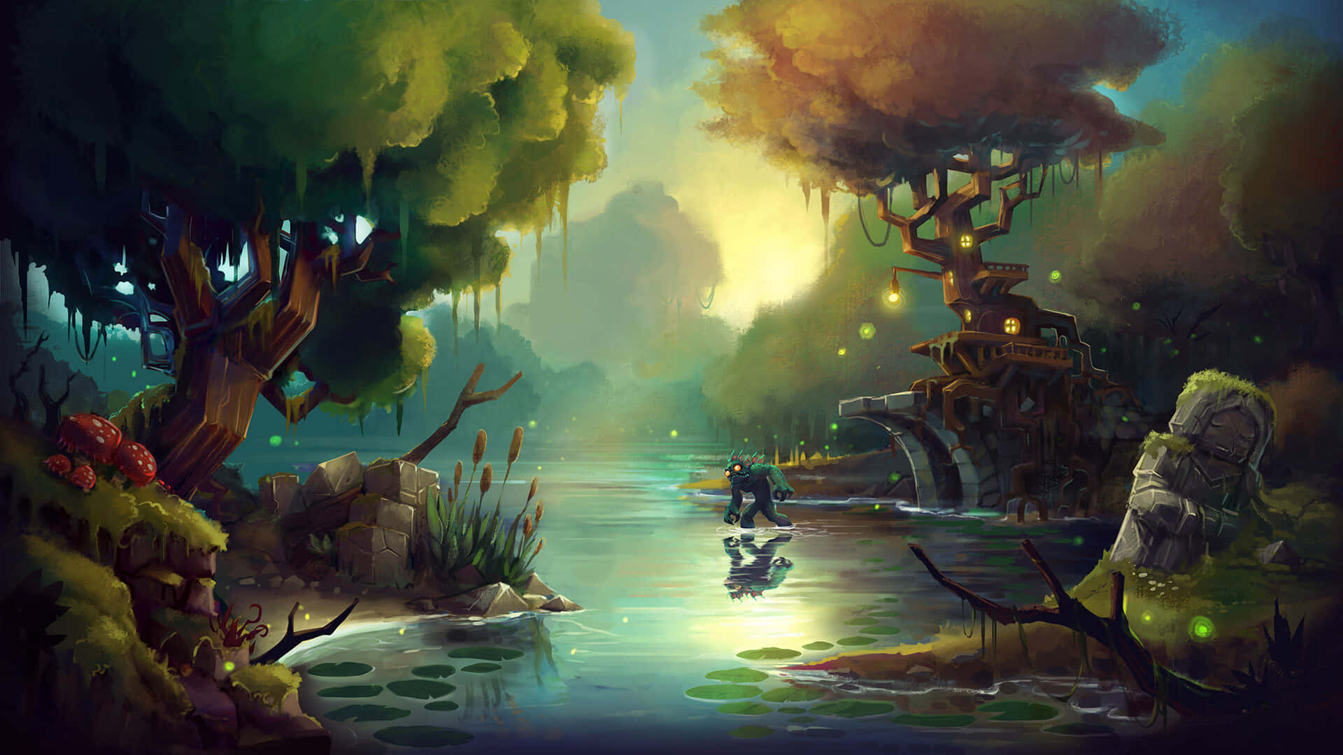 Download Epic RPG Game Battle Scene Wallpaper