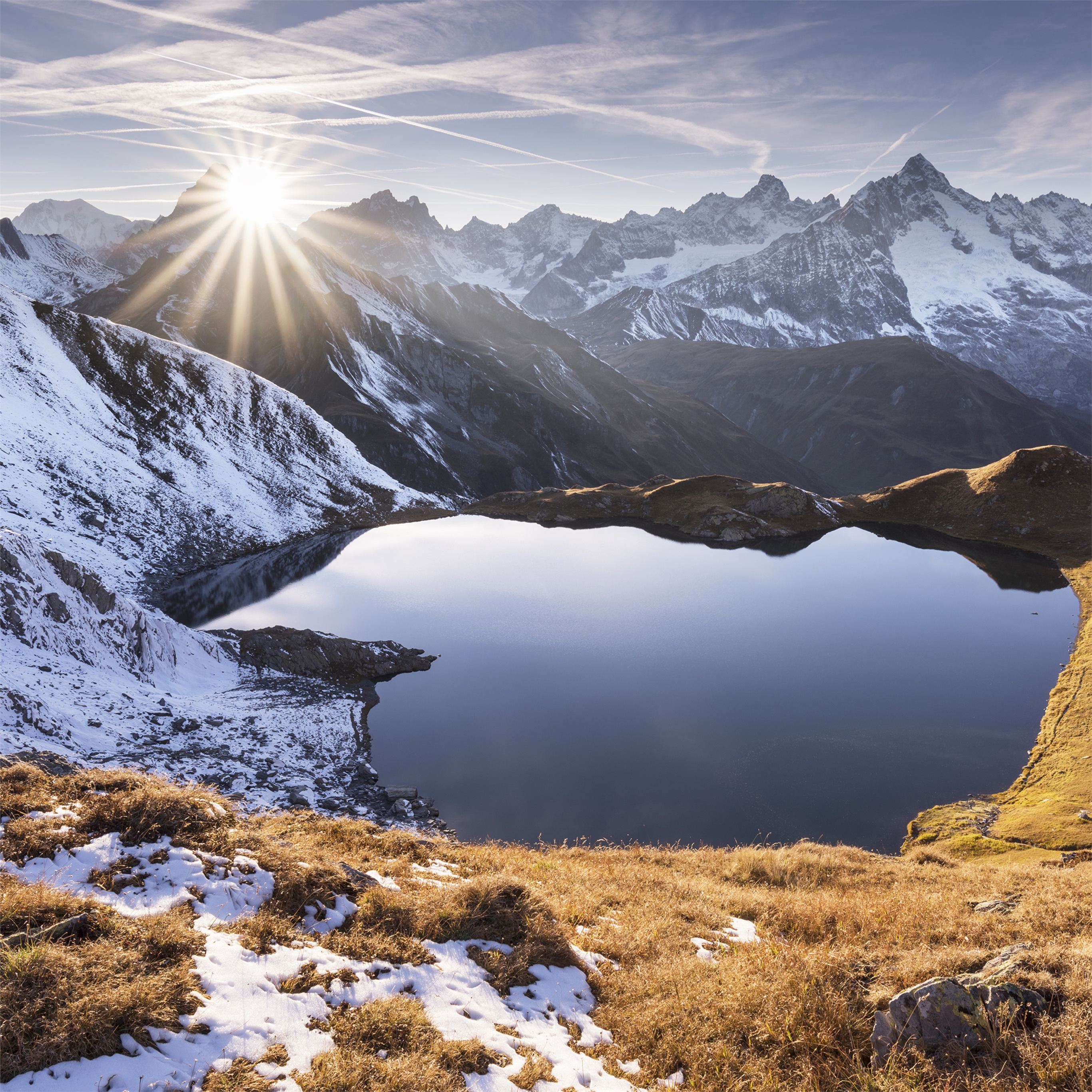 tarn lake mountains iPad Pro Wallpaper Free Download