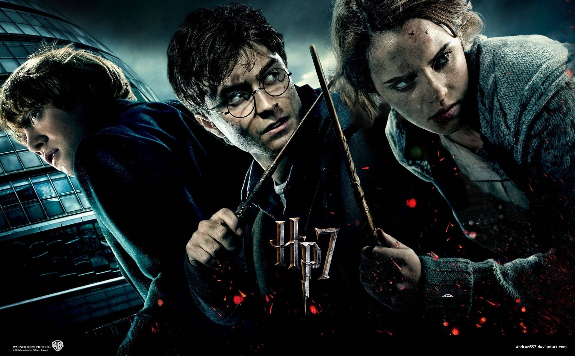 Download The Three Musketeers: Ron, Harry and Hermione Granger Wallpaper