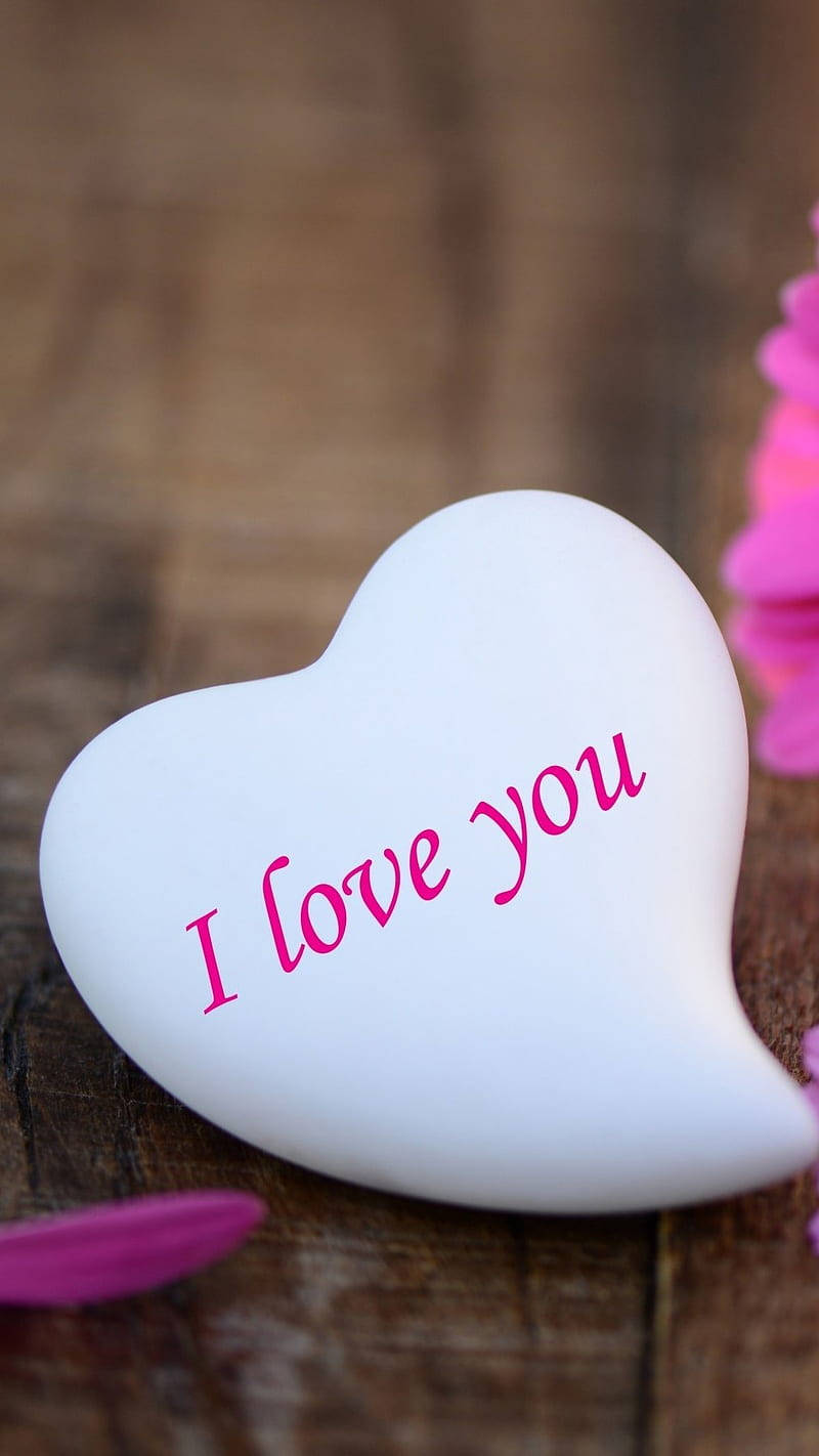 Download White Heart Love Phone Wallpaper