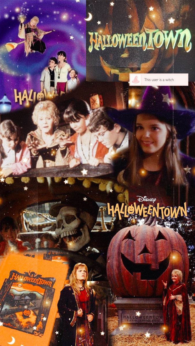 Halloweentown Disney collage background