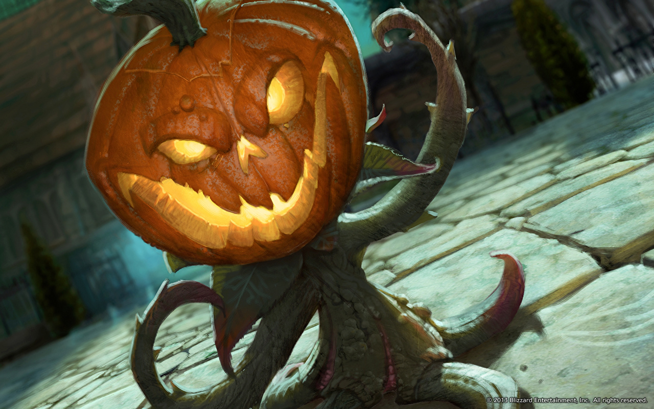 Wallpaper WoW monster Hallows End Pumpkin Halloween Games