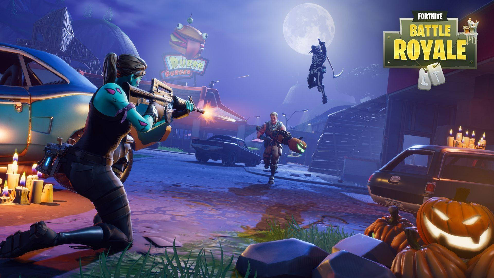 Download Cool Fortnite Halloween Match Wallpaper