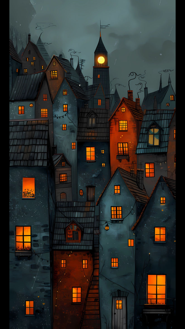 Phone wallpaper found, on one of the wallpaper accounts. Most likely AI. Halloween theme, I believe