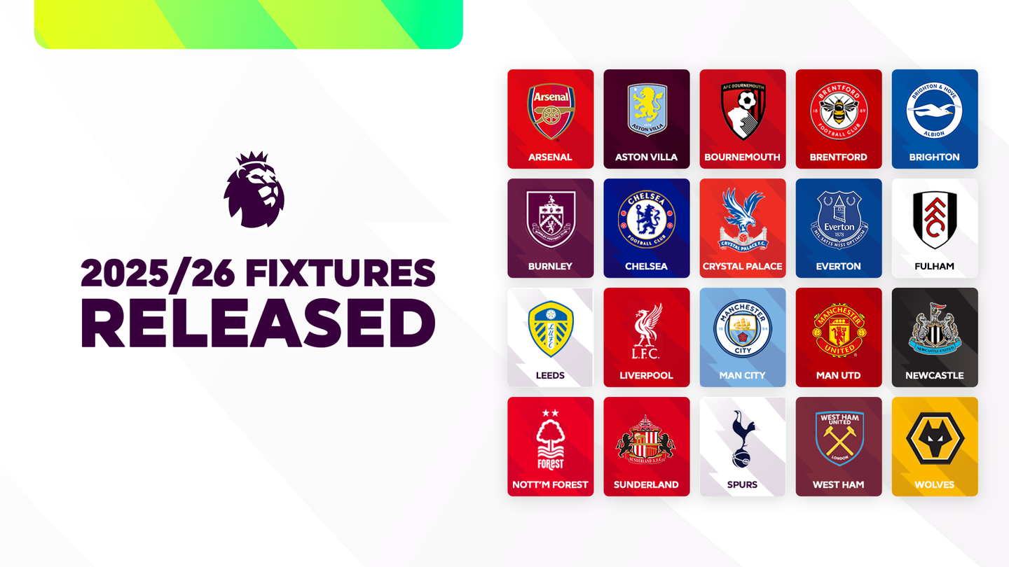 All 380 Fixtures For 2025 26 Premier League Season